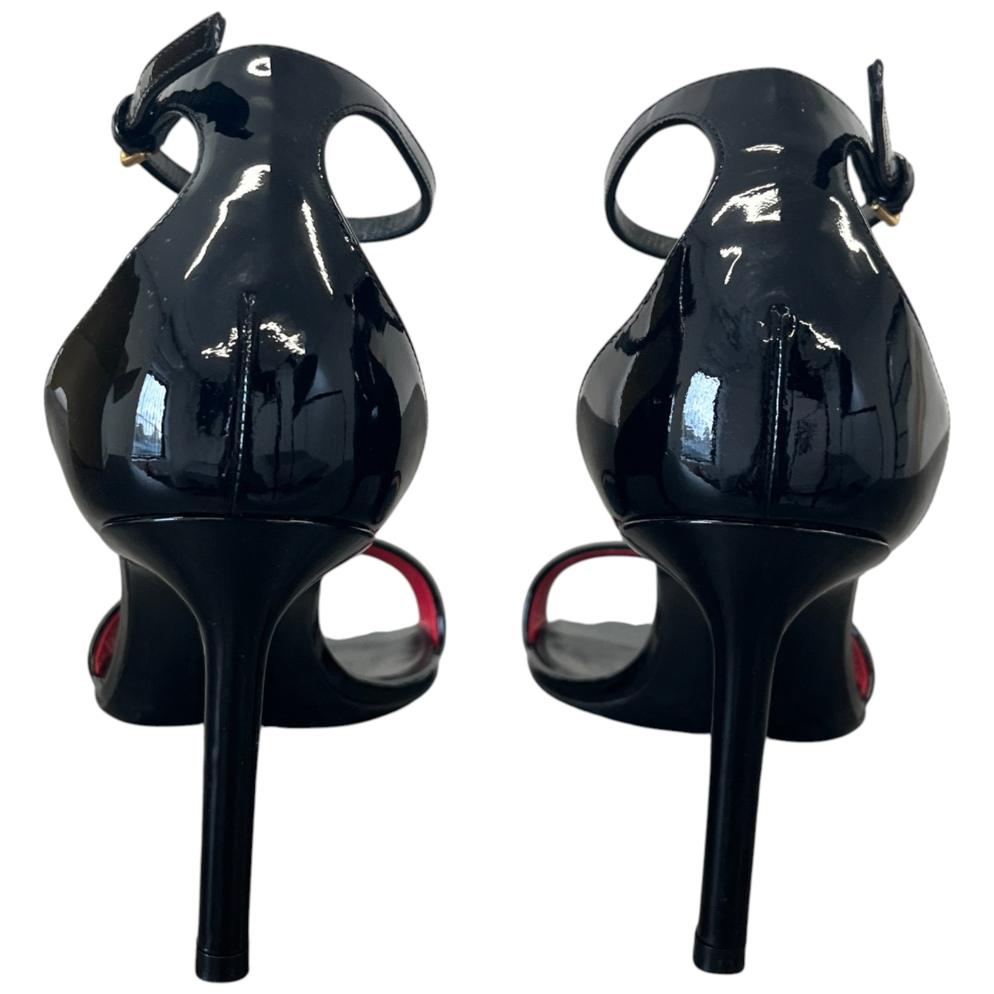 Women's Open Toe Heels Black Size EU 37 / UK 4