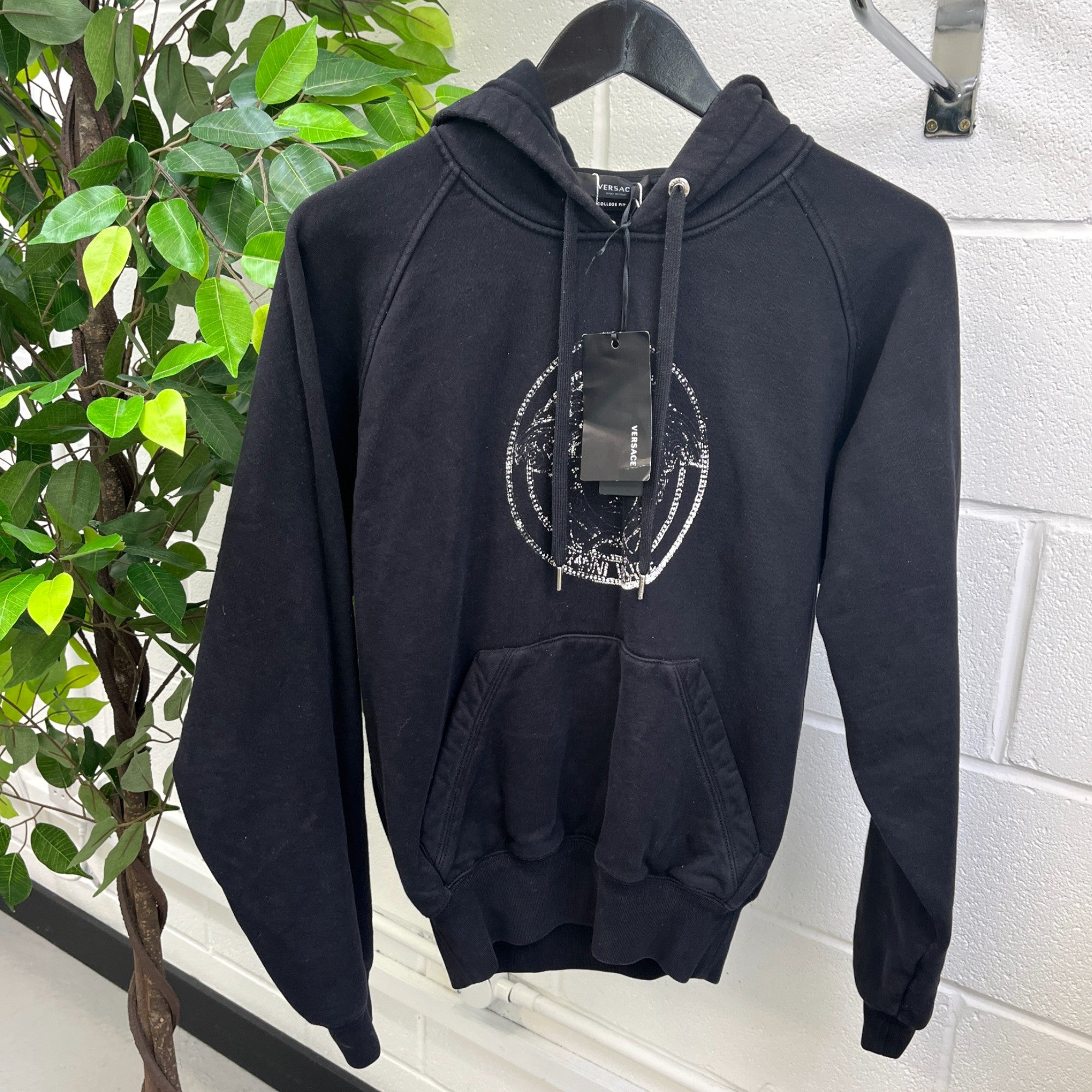 Men's Medusa Logo Hoodie Black Size XS