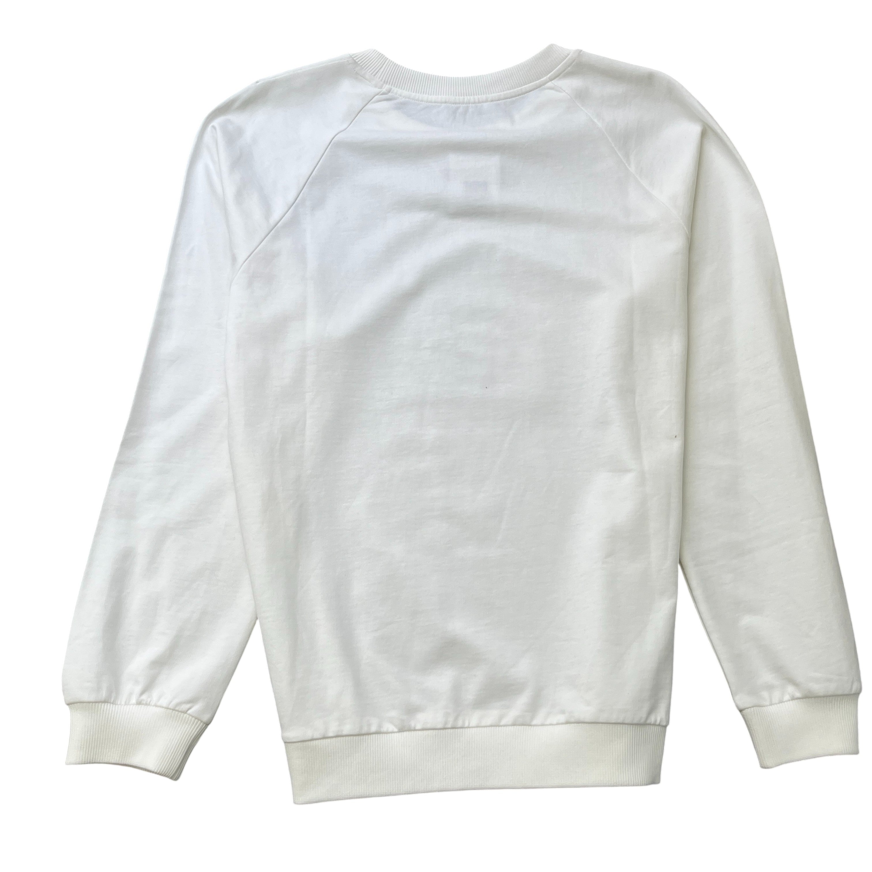 Men's Logo Print Jumper White Size M