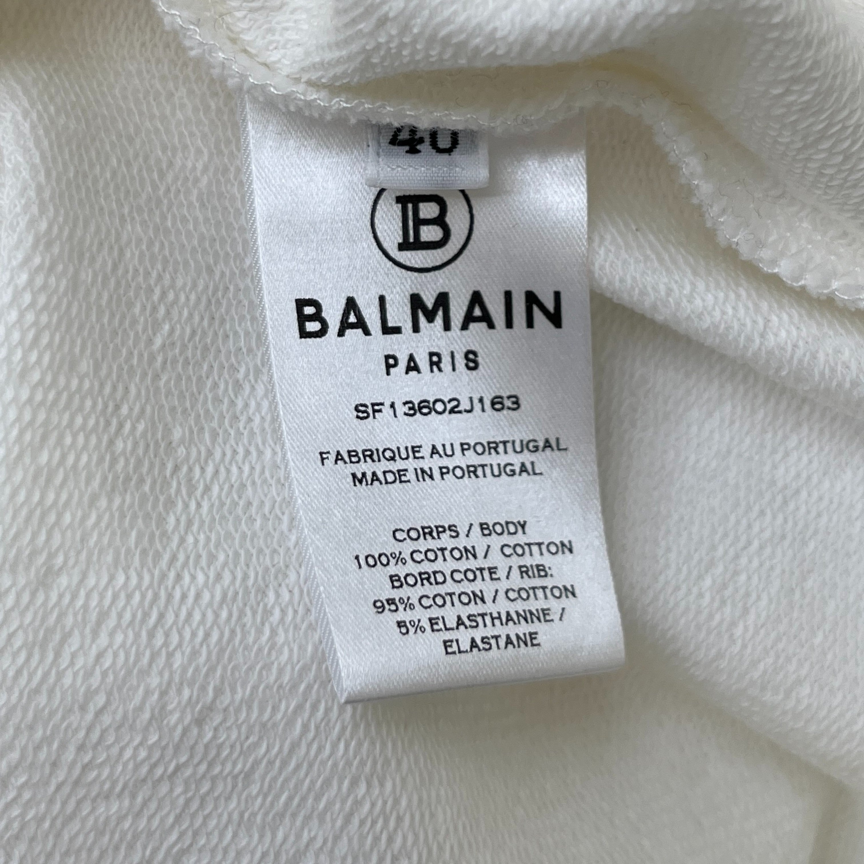 Men's Logo Print Jumper White Size M