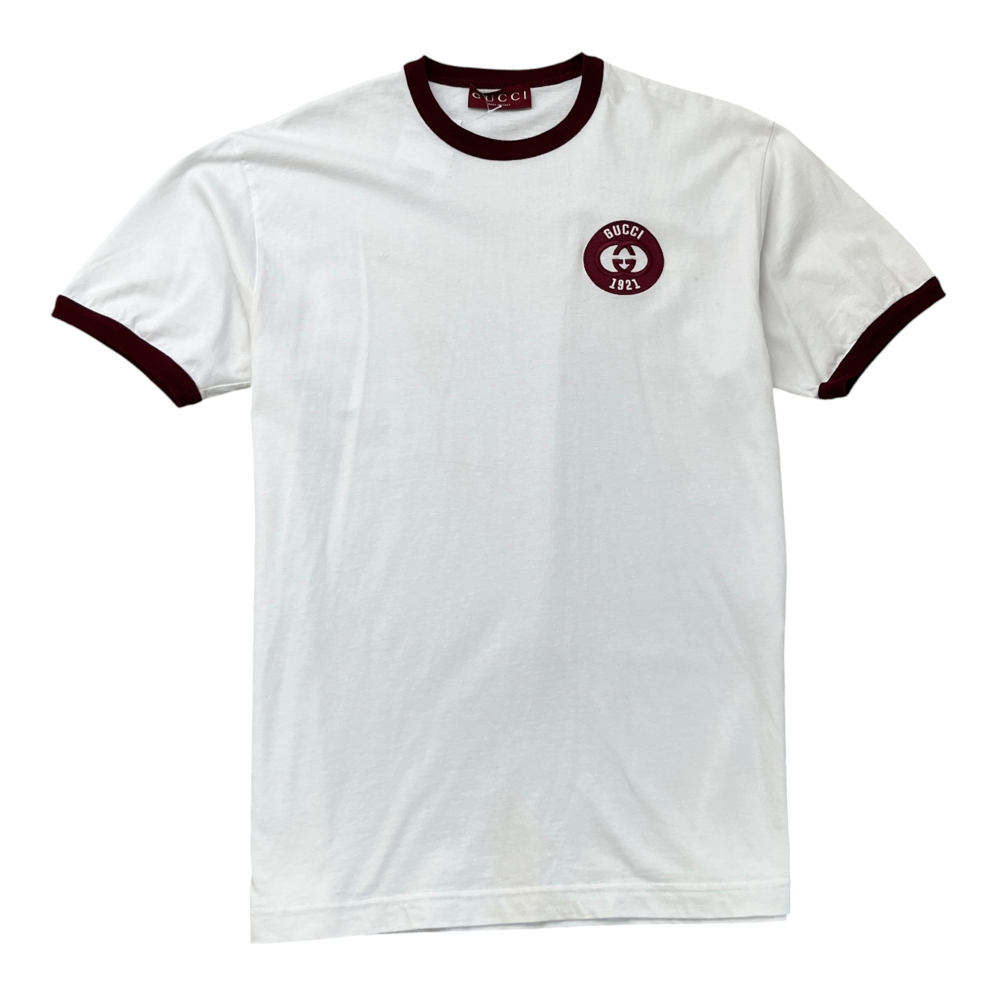 Men's Embroidered Logo T-Shirt White Size M