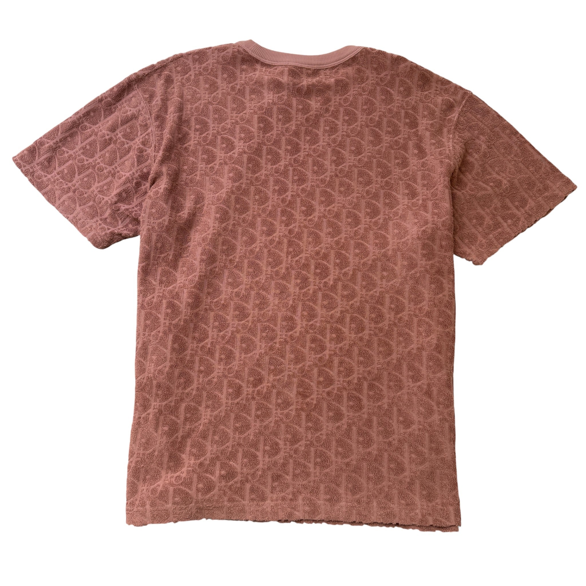 Men's Oblique Towelling T-Shirt Pink Size M