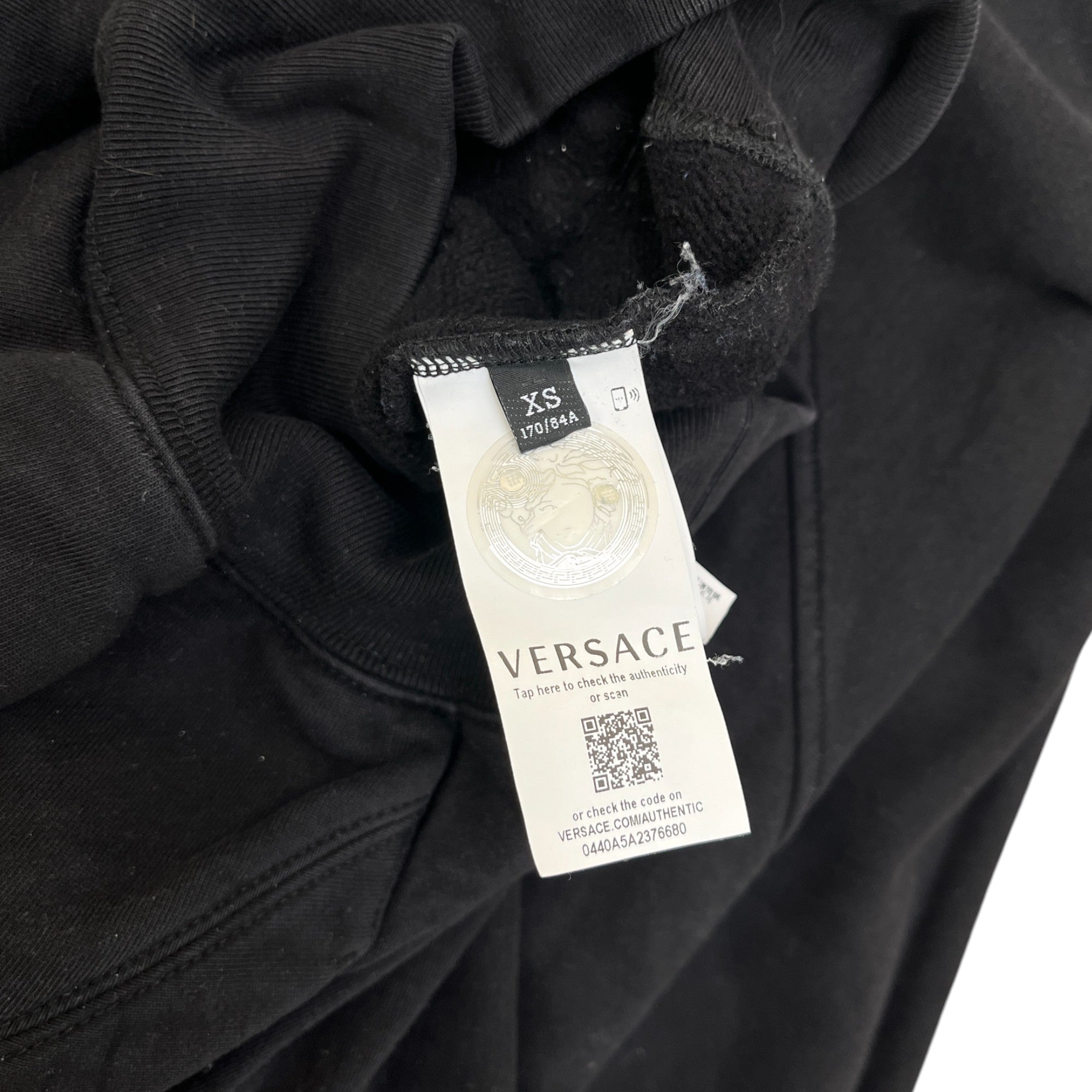 Men's Medusa Logo Hoodie Black Size XS