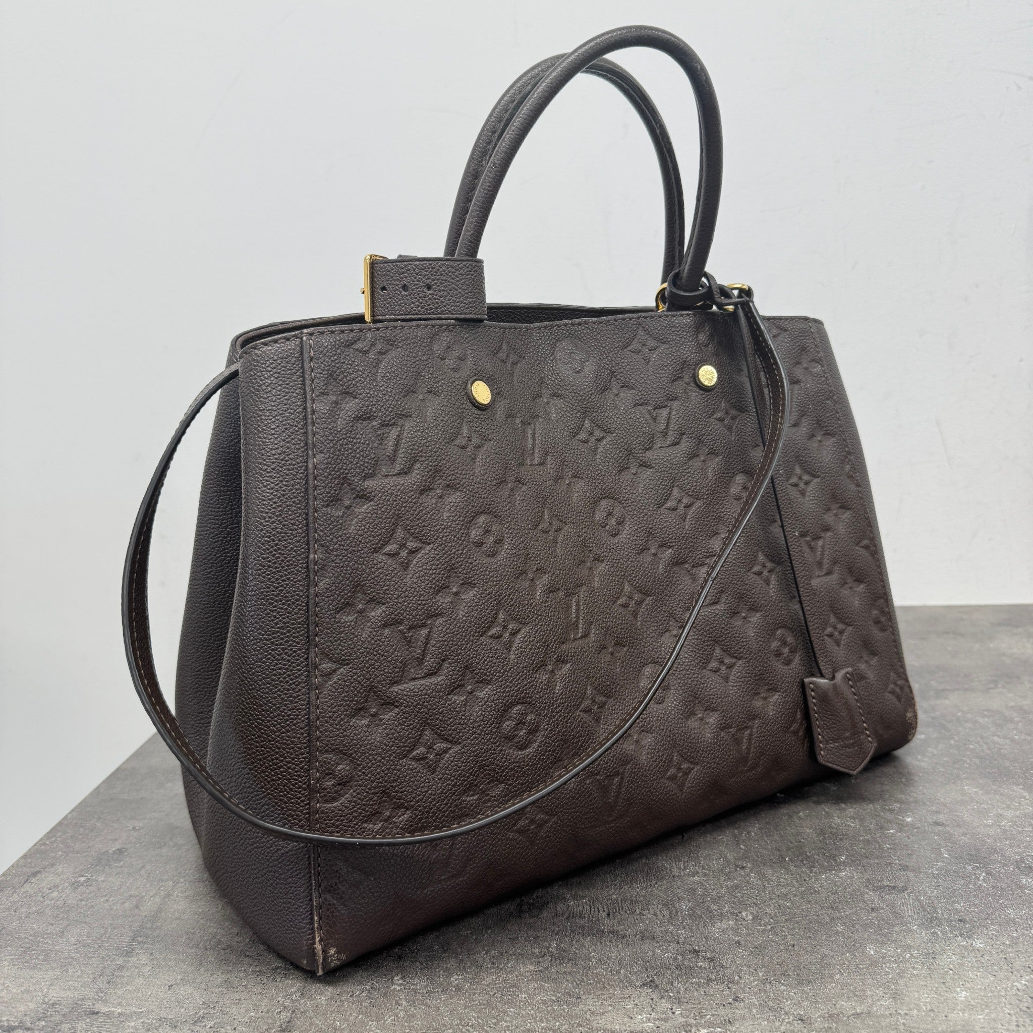 Women's Monogram Montaigne Gm Bag Brown