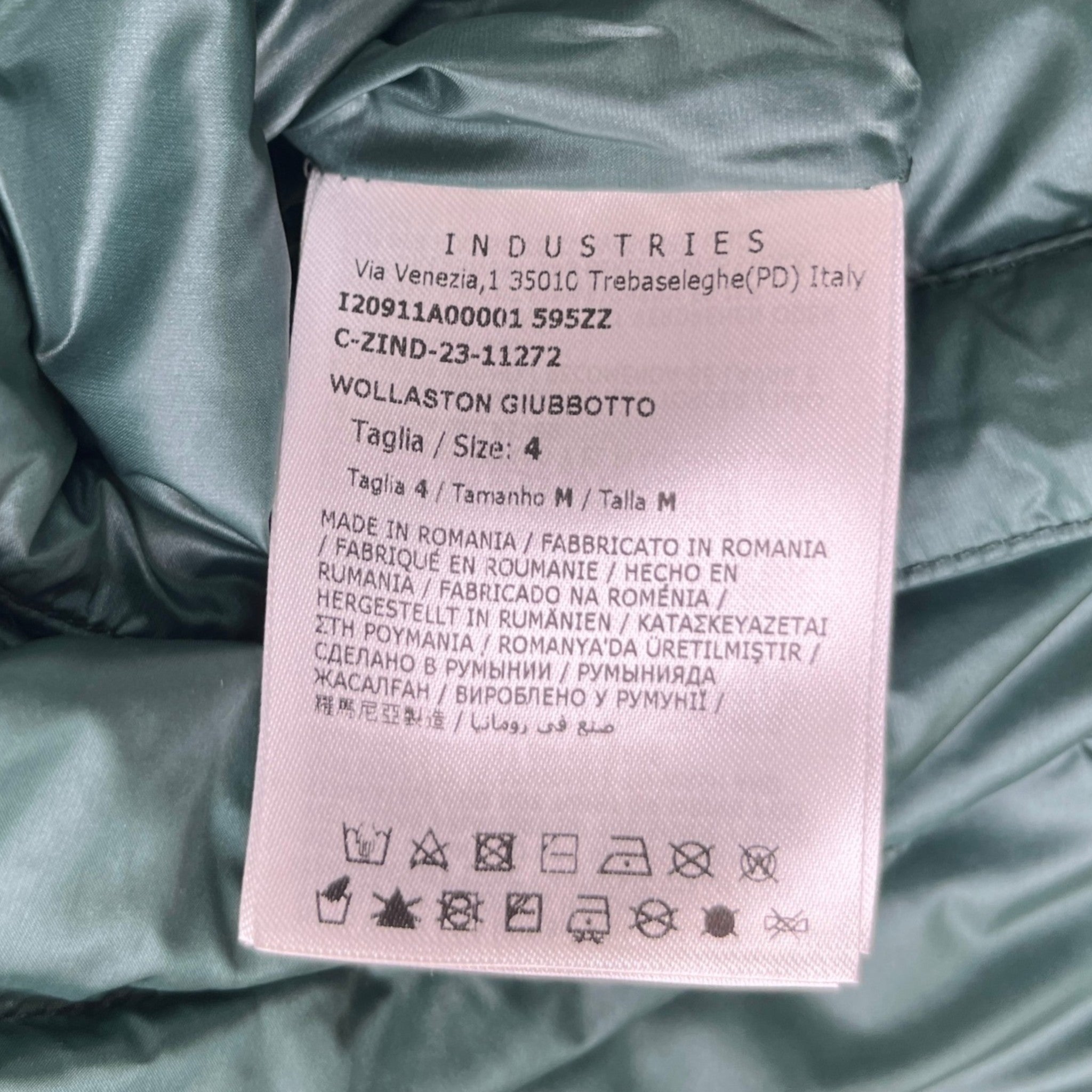 Men's Wollaston Down Jacket Green Size 4 / XL