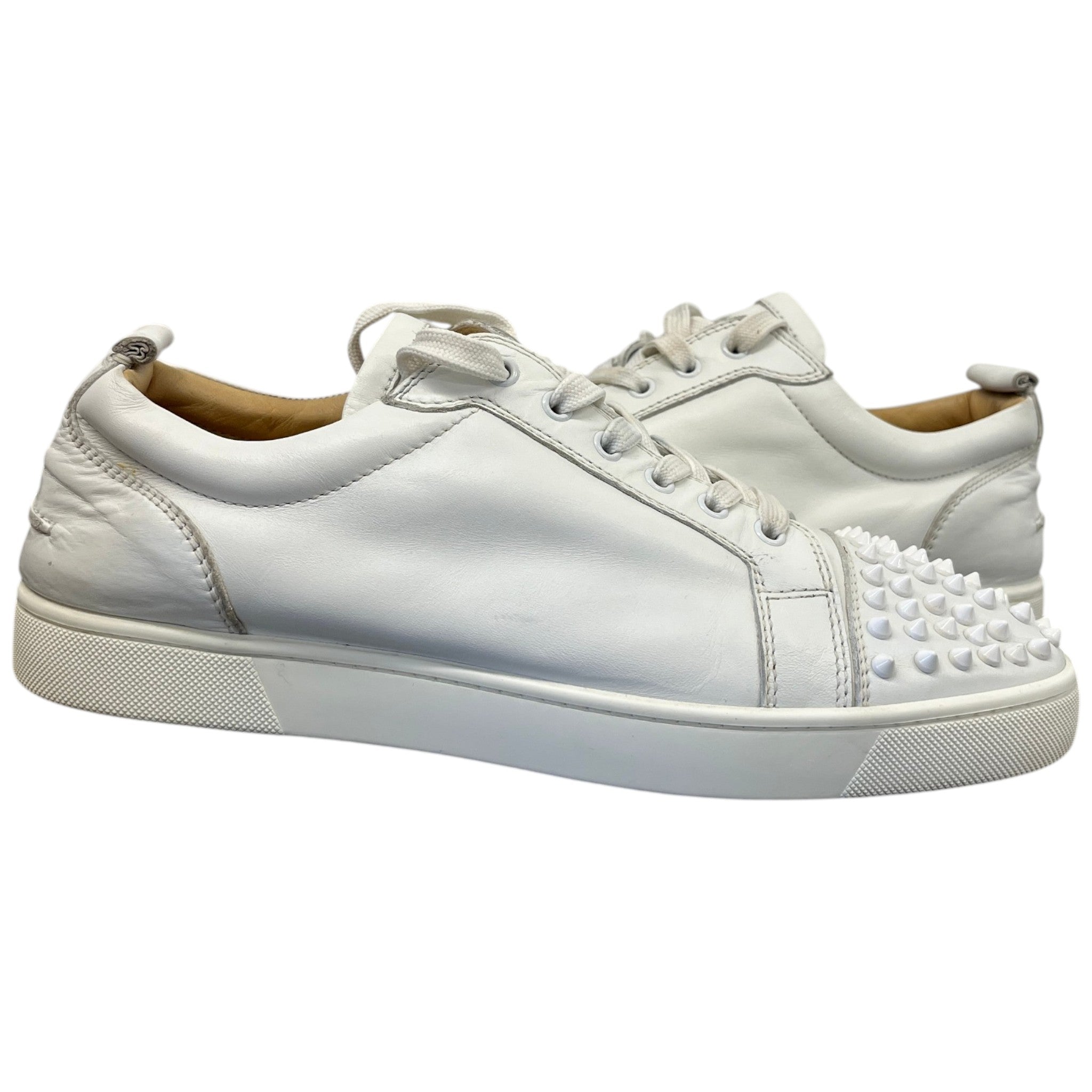 Men's Louis Spikes Flat Low Trainers White Size EU 45 / UK 11