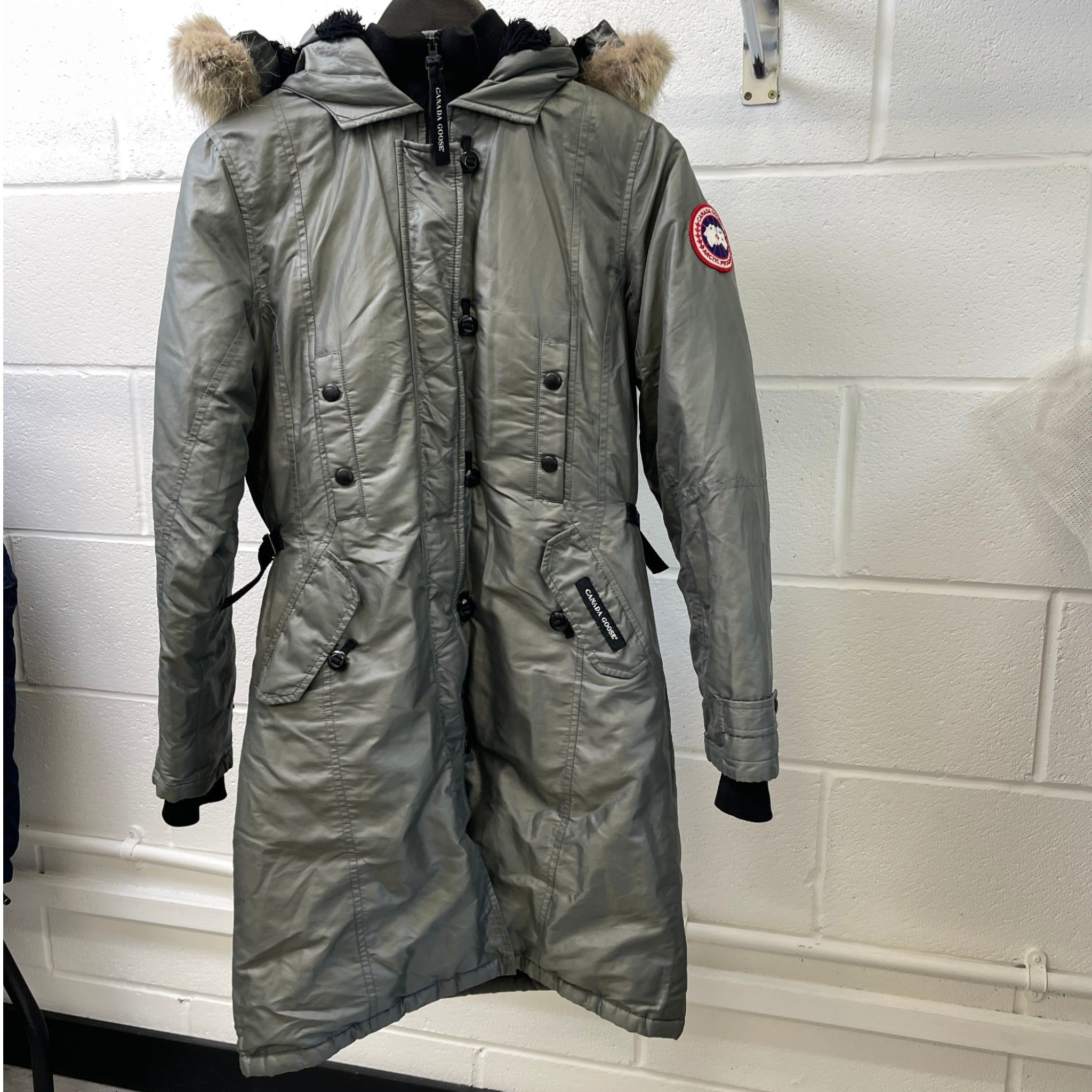 Women's Kensington Parka Down Jacket Grey Size S