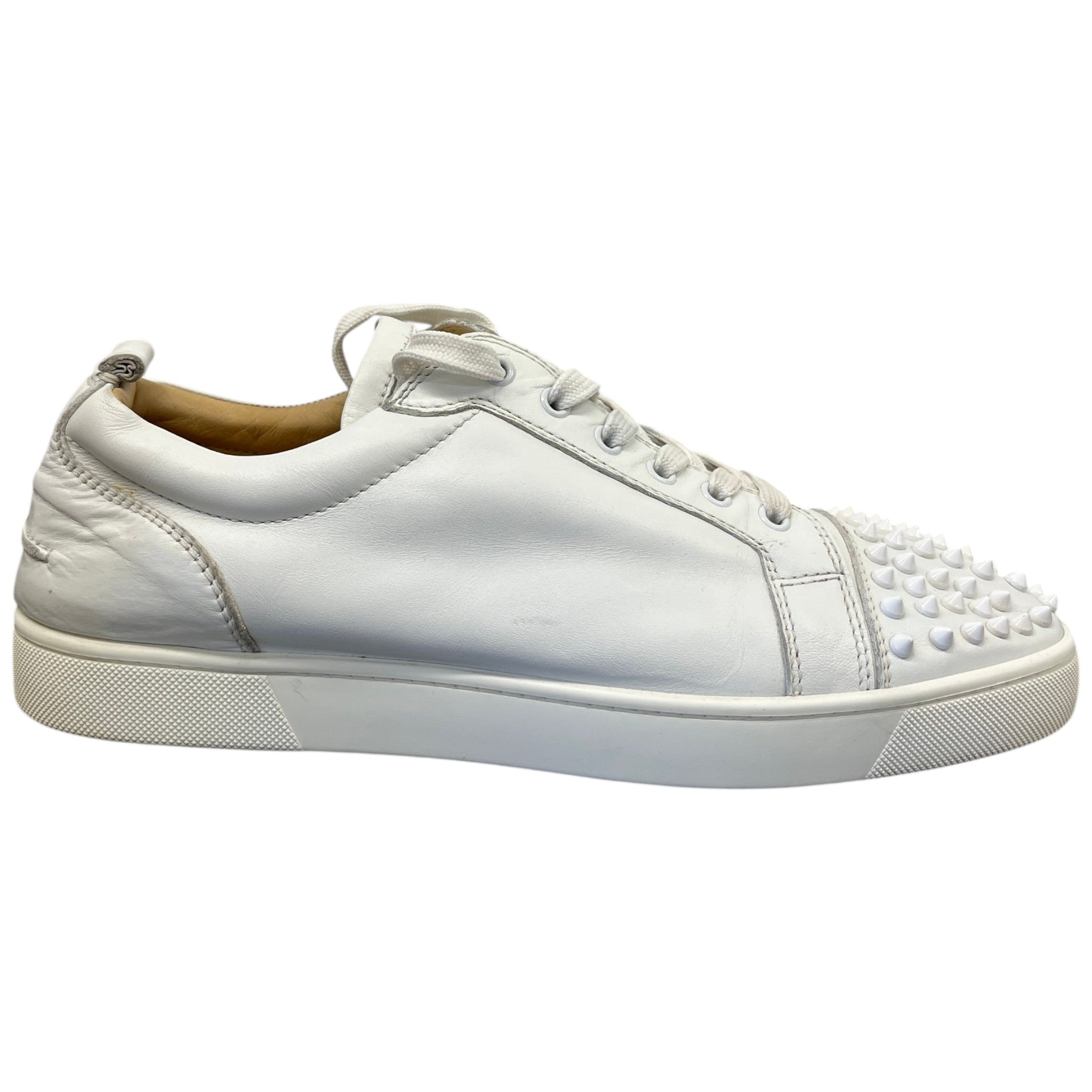 Men's Louis Spikes Flat Low Trainers White Size EU 45 / UK 11