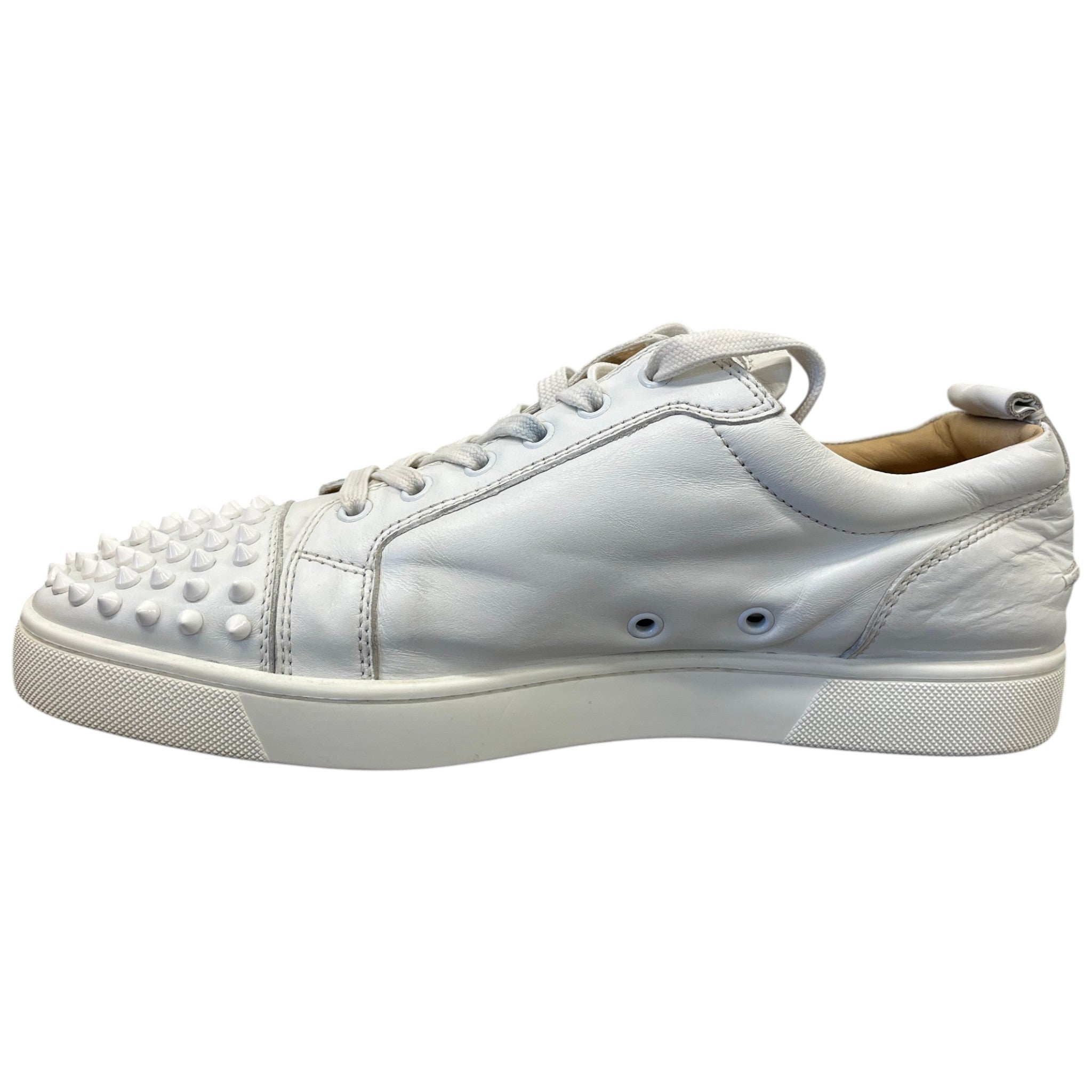 Men's Louis Spikes Flat Low Trainers White Size EU 45 / UK 11