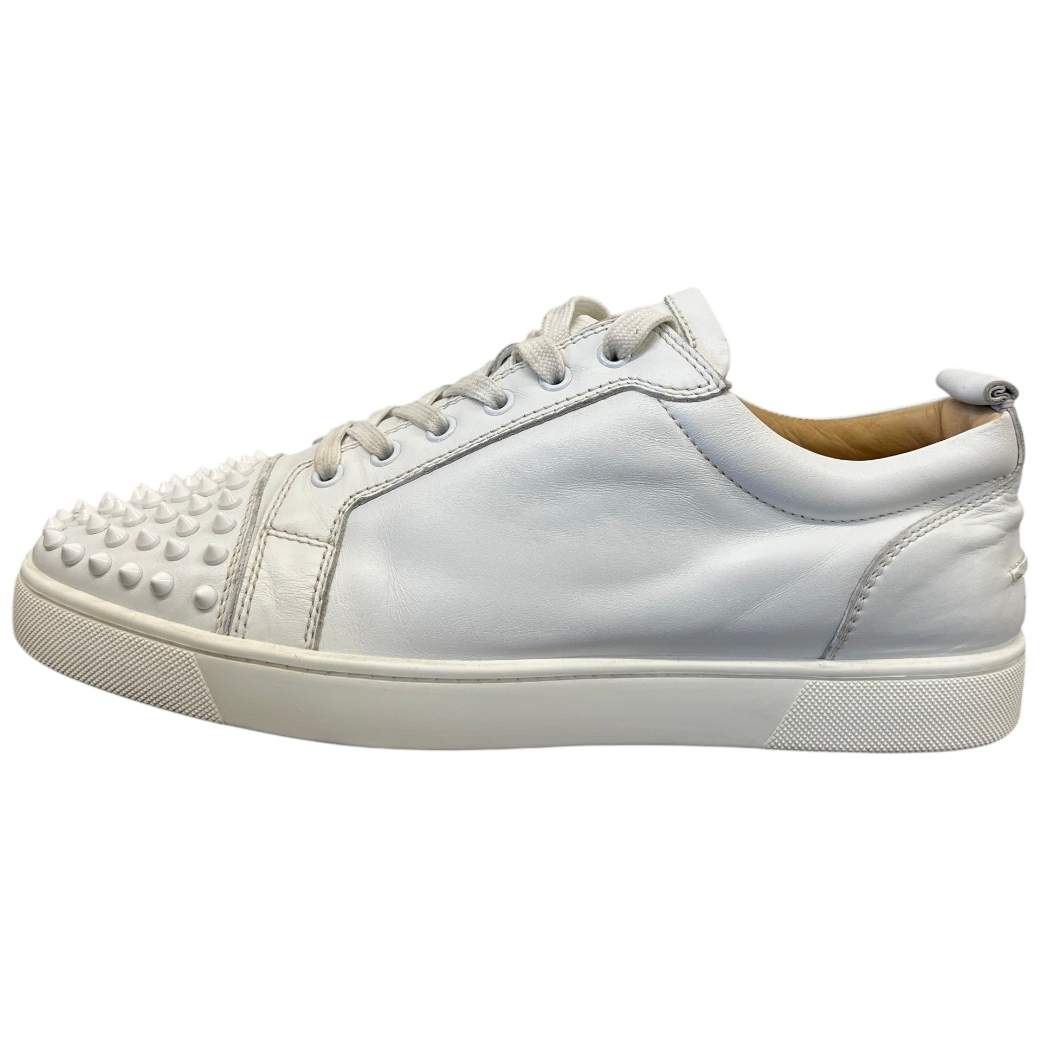 Men's Louis Spikes Flat Low Trainers White Size EU 45 / UK 11