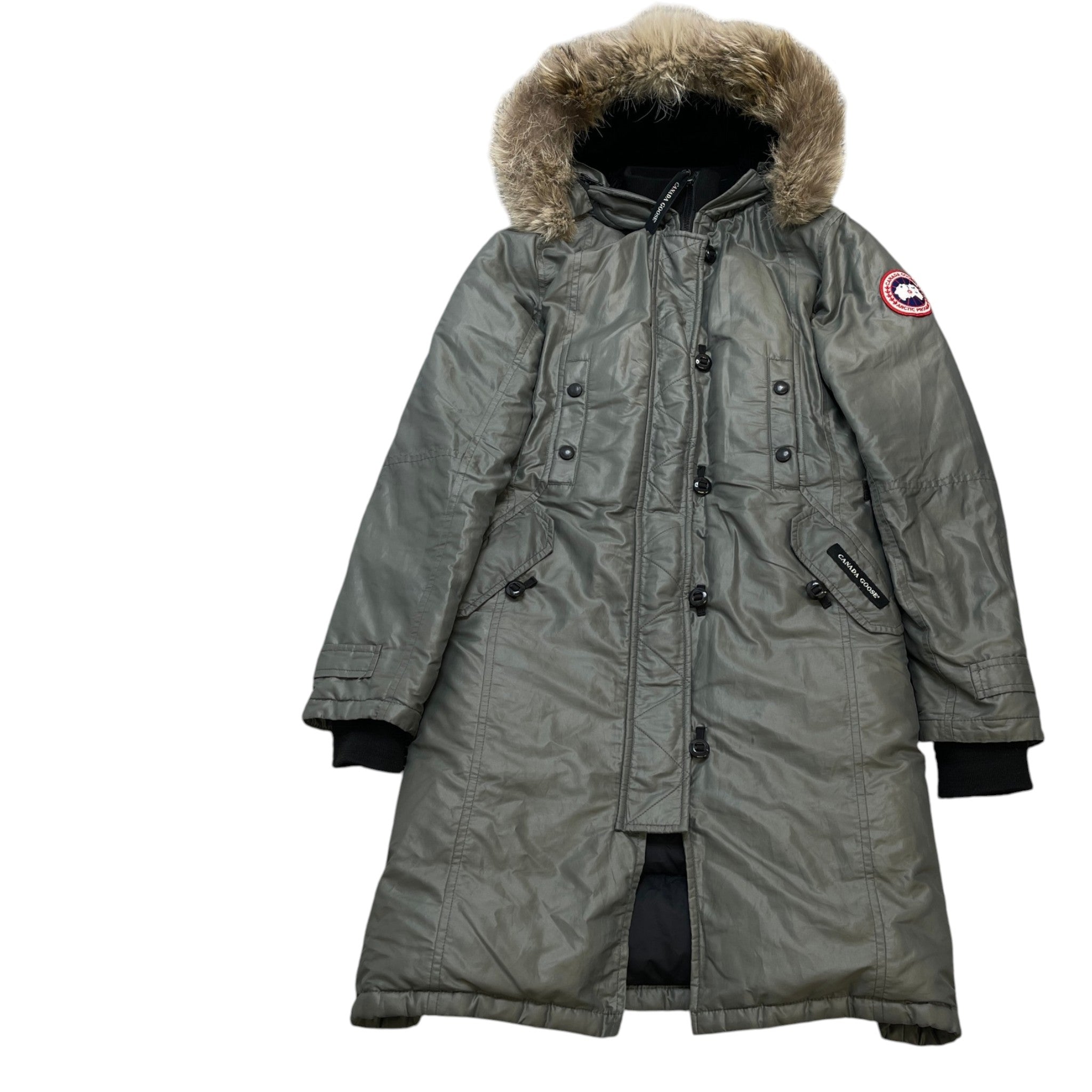 Women's Kensington Parka Down Jacket Grey Size S