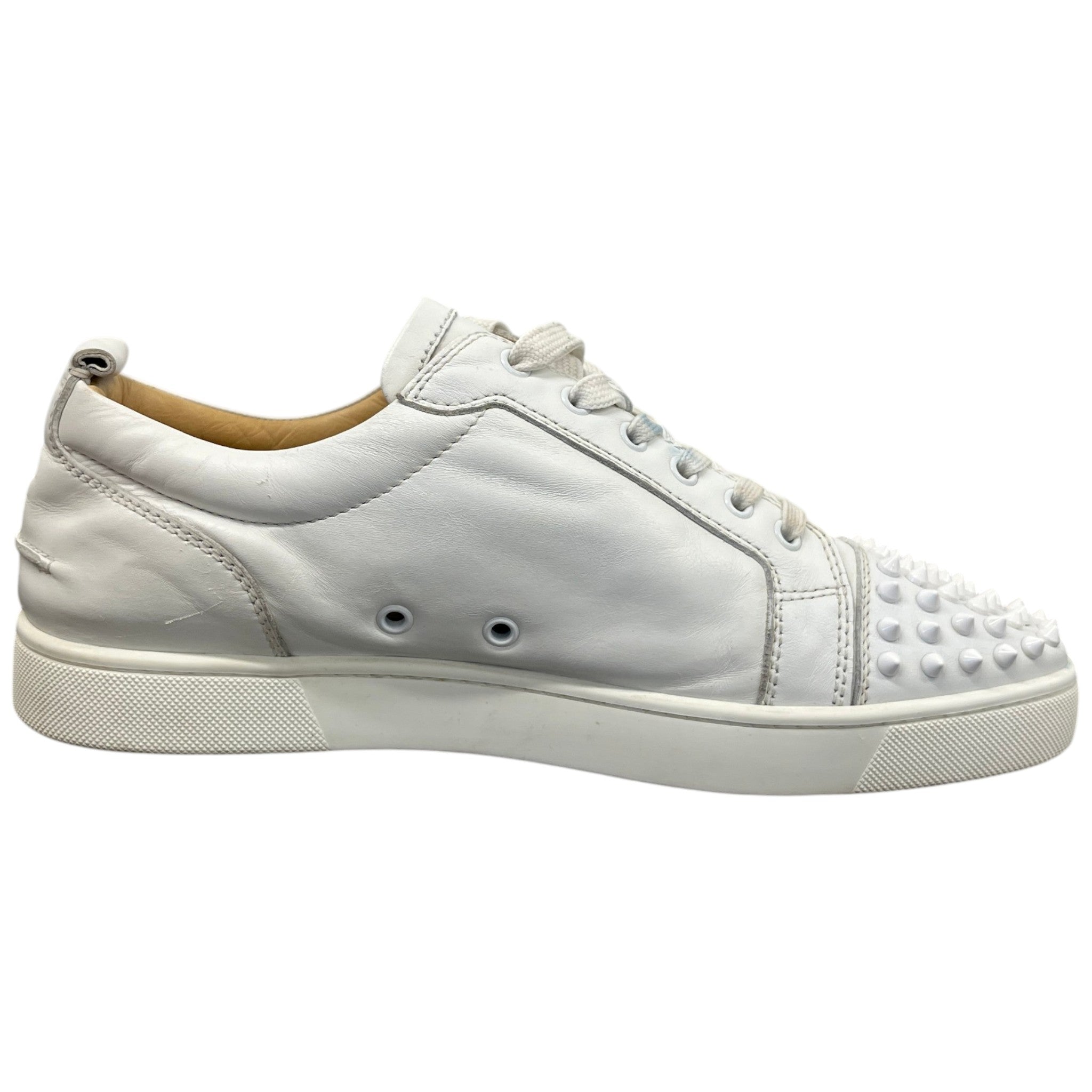 Men's Louis Spikes Flat Low Trainers White Size EU 45 / UK 11