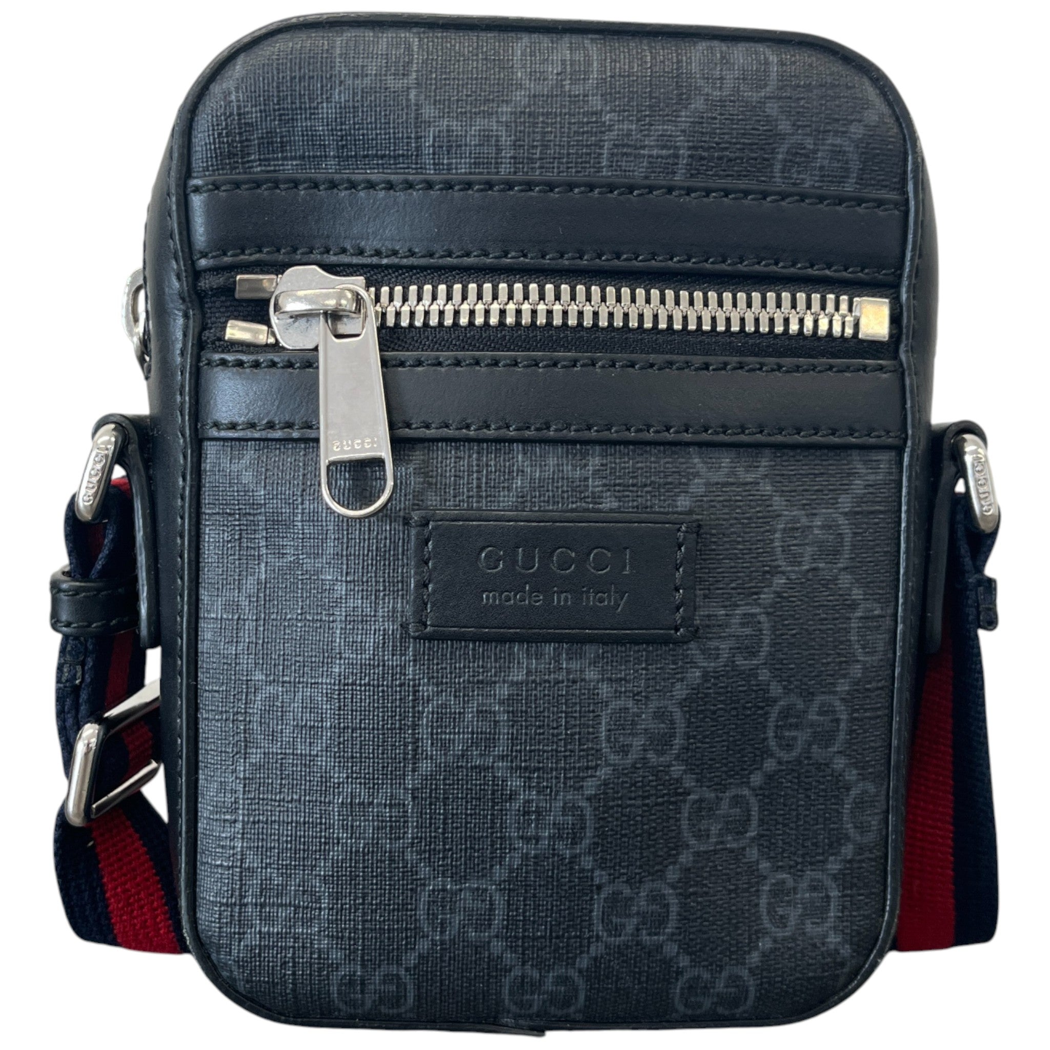 Men's Gg Supreme Messenger Bag Charcoal