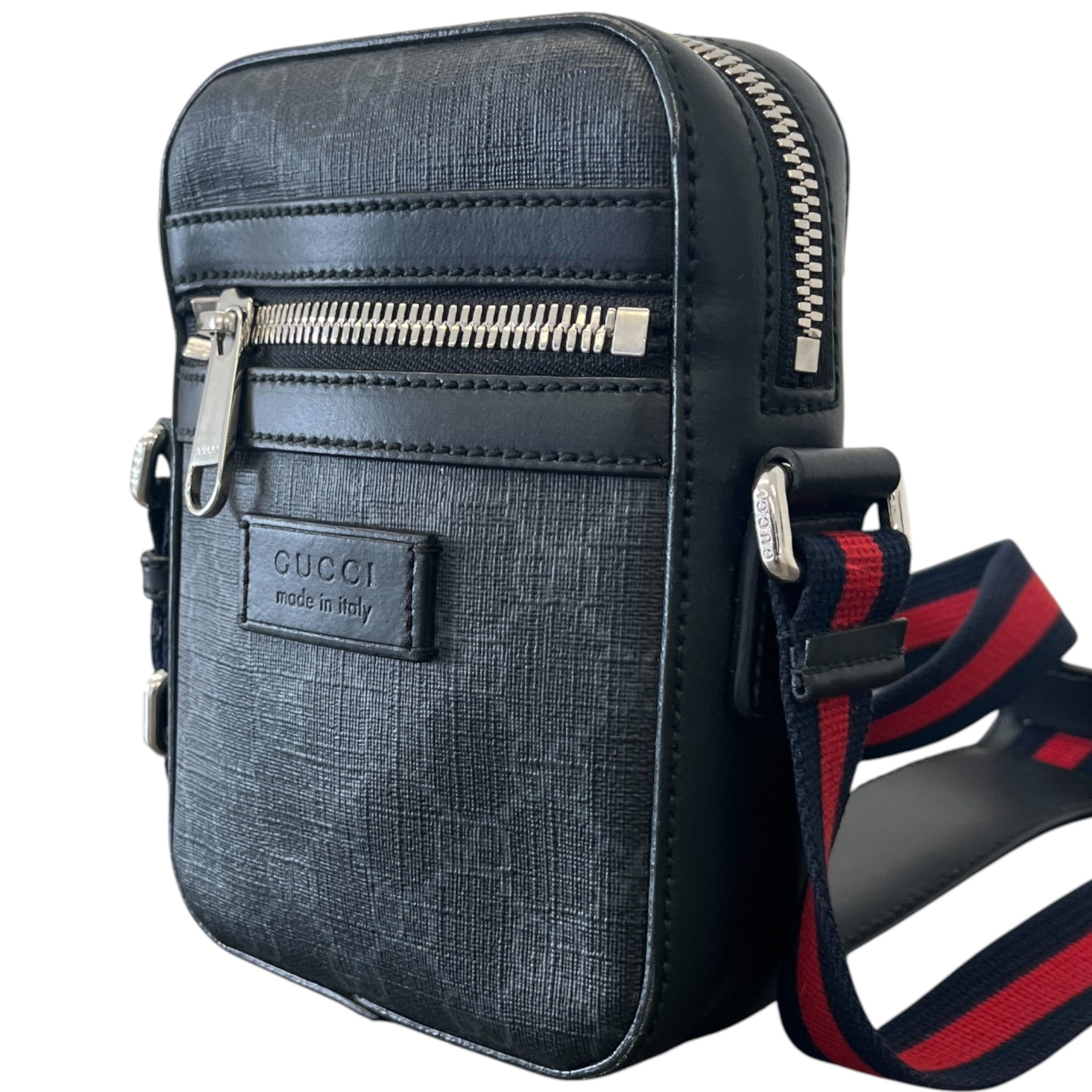 Men's Gg Supreme Messenger Bag Charcoal