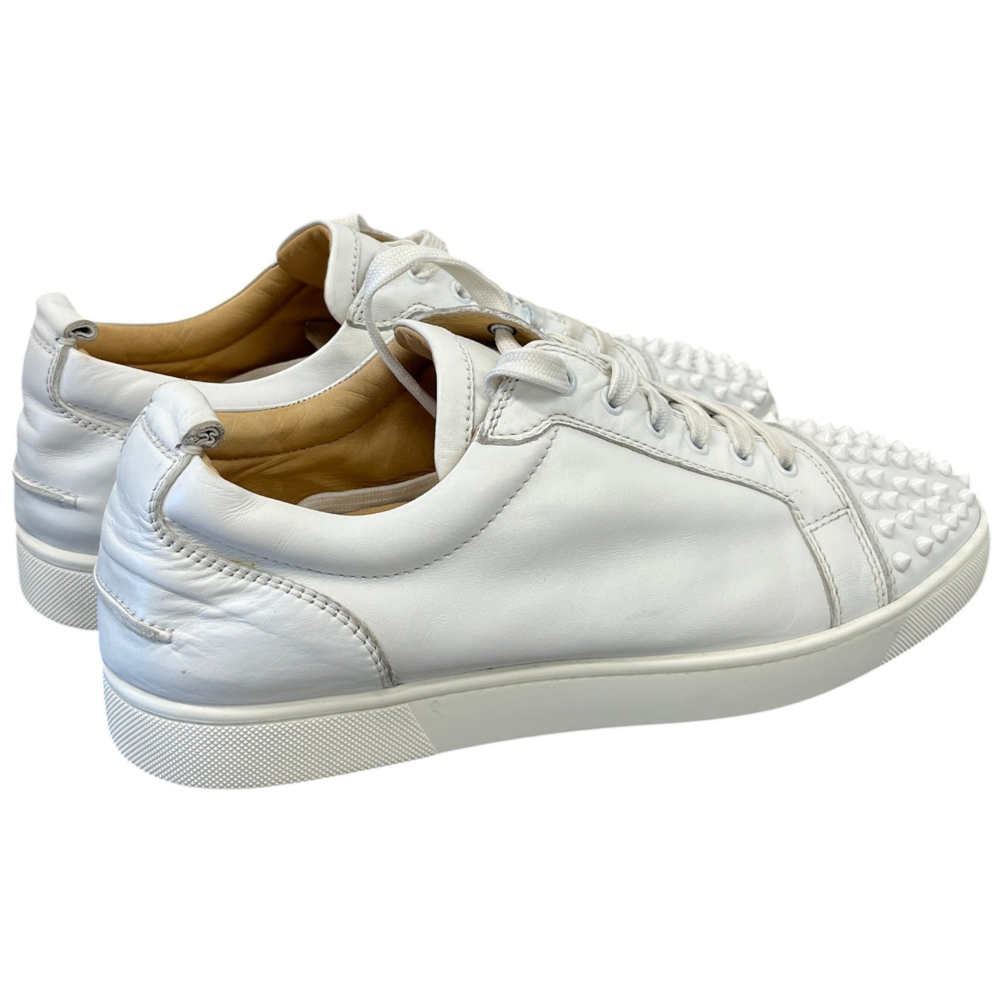Men's Louis Spikes Flat Low Trainers White Size EU 45 / UK 11