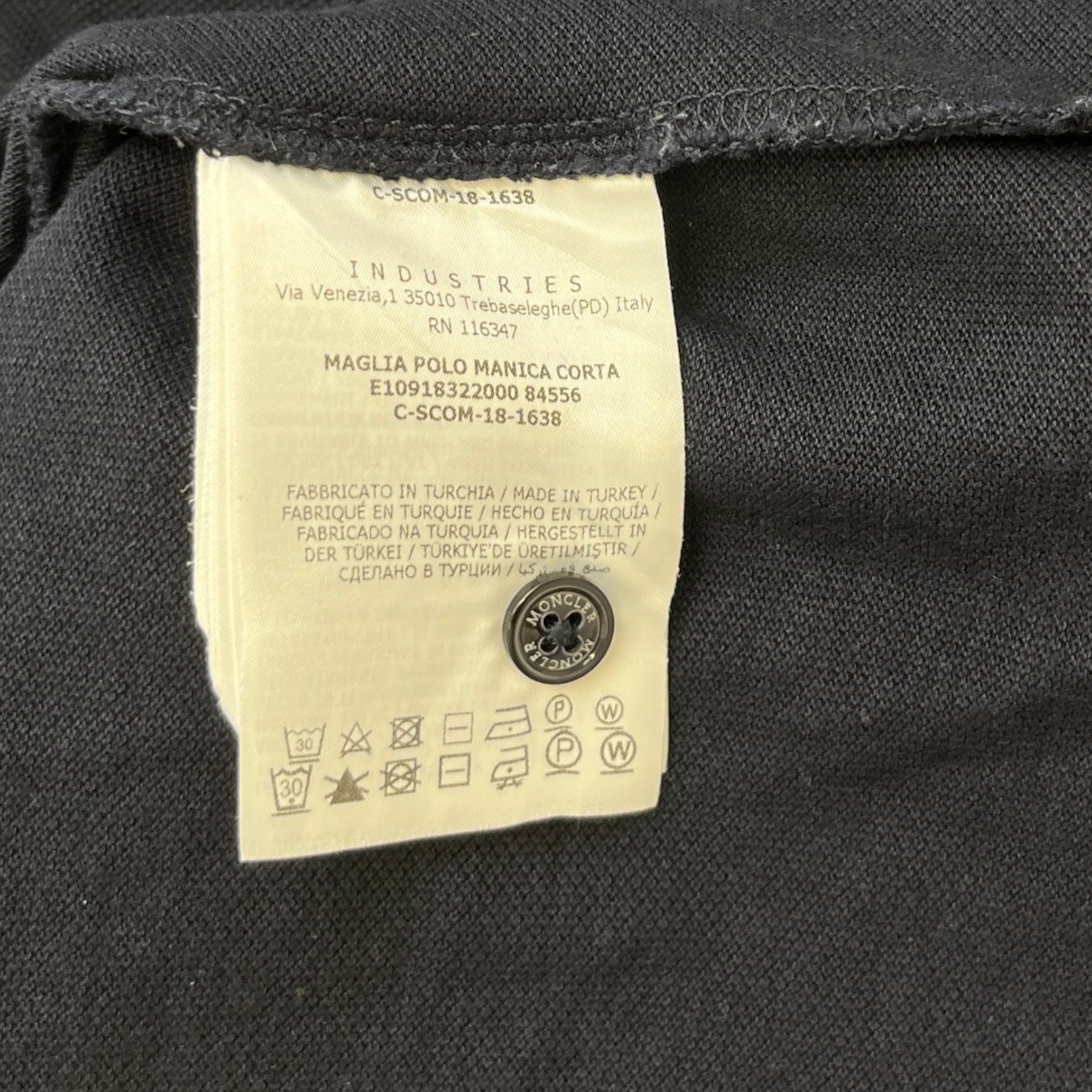Men's Maglia Polo Shirt Navy Size M