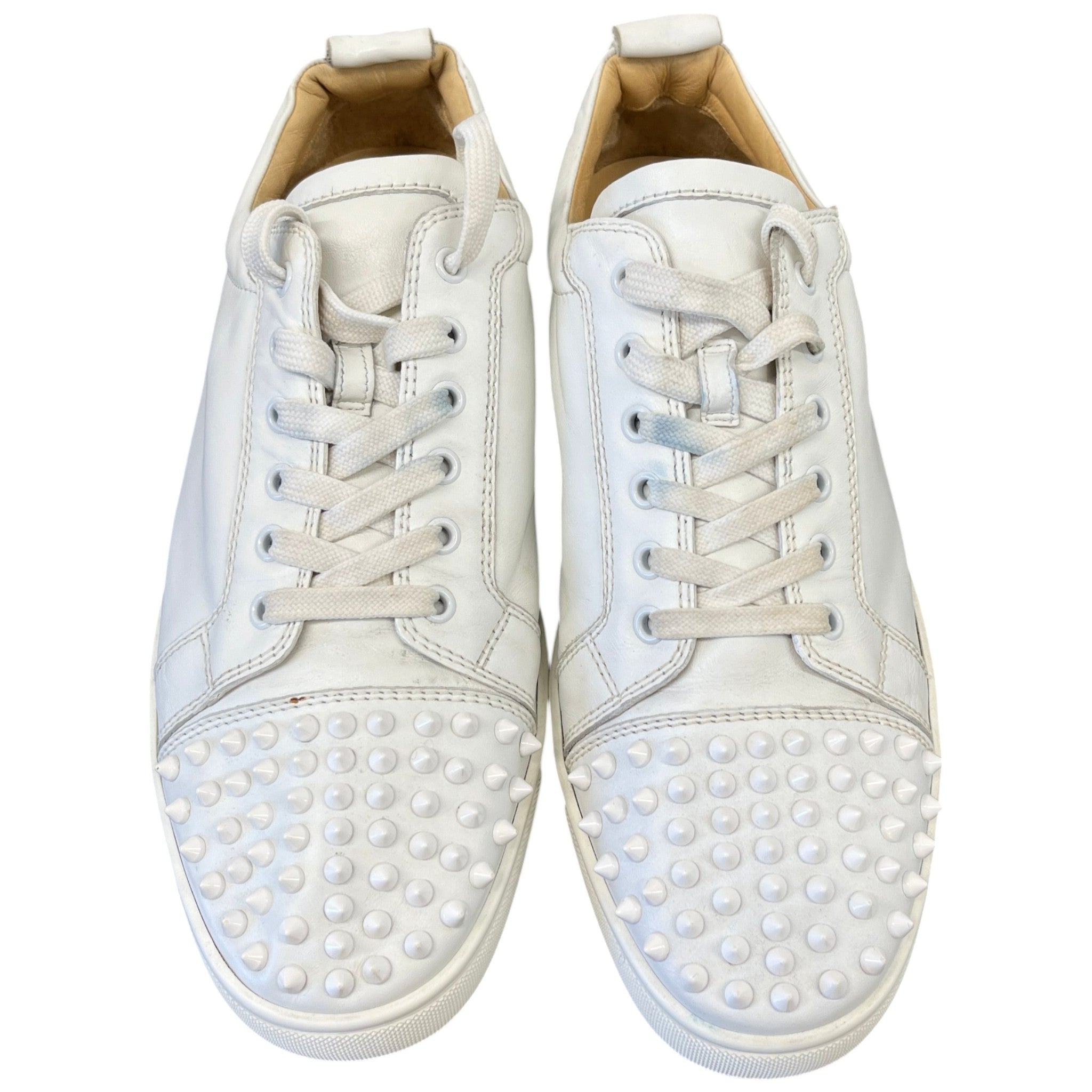 Men's Louis Spikes Flat Low Trainers White Size EU 45 / UK 11