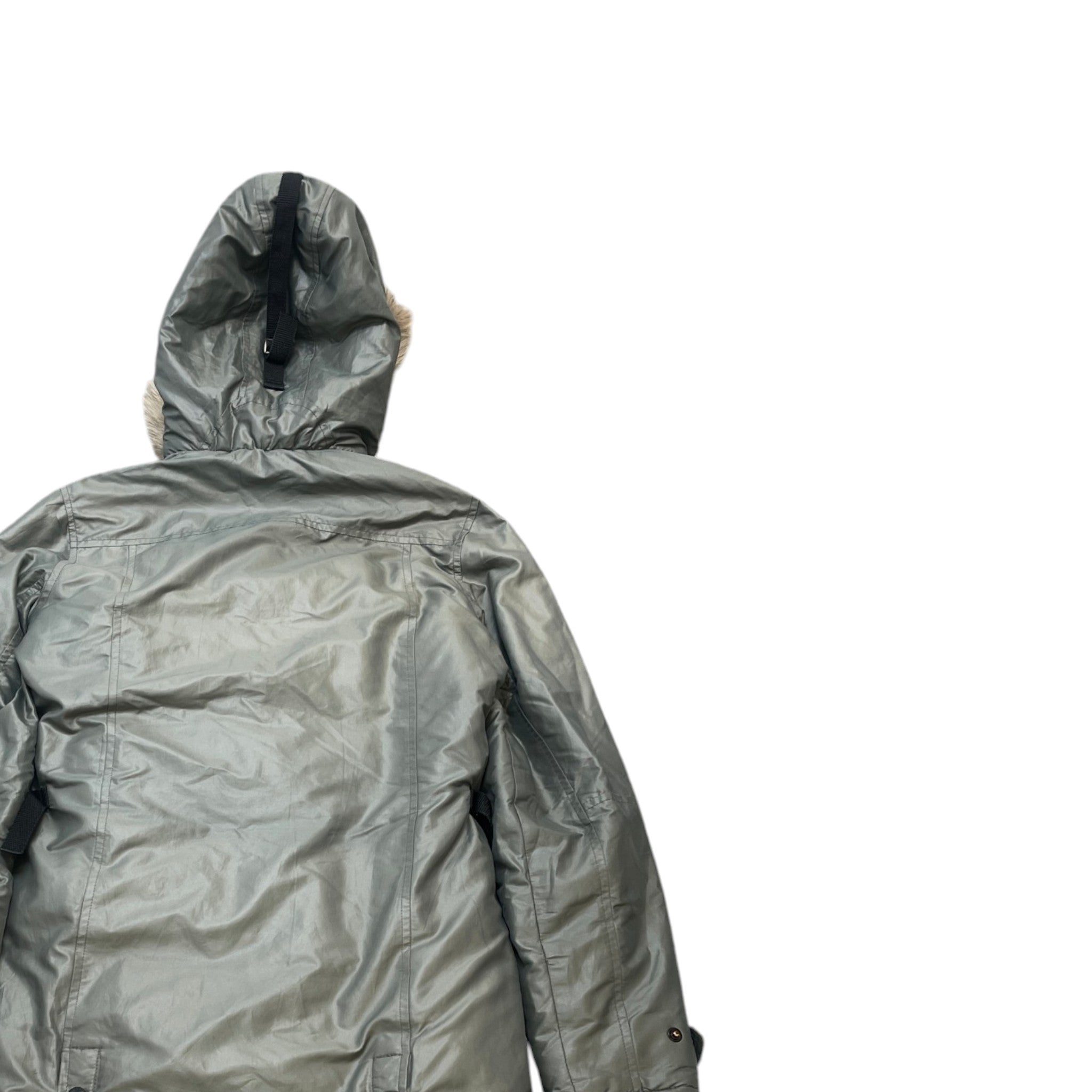 Women's Kensington Parka Down Jacket Grey Size S