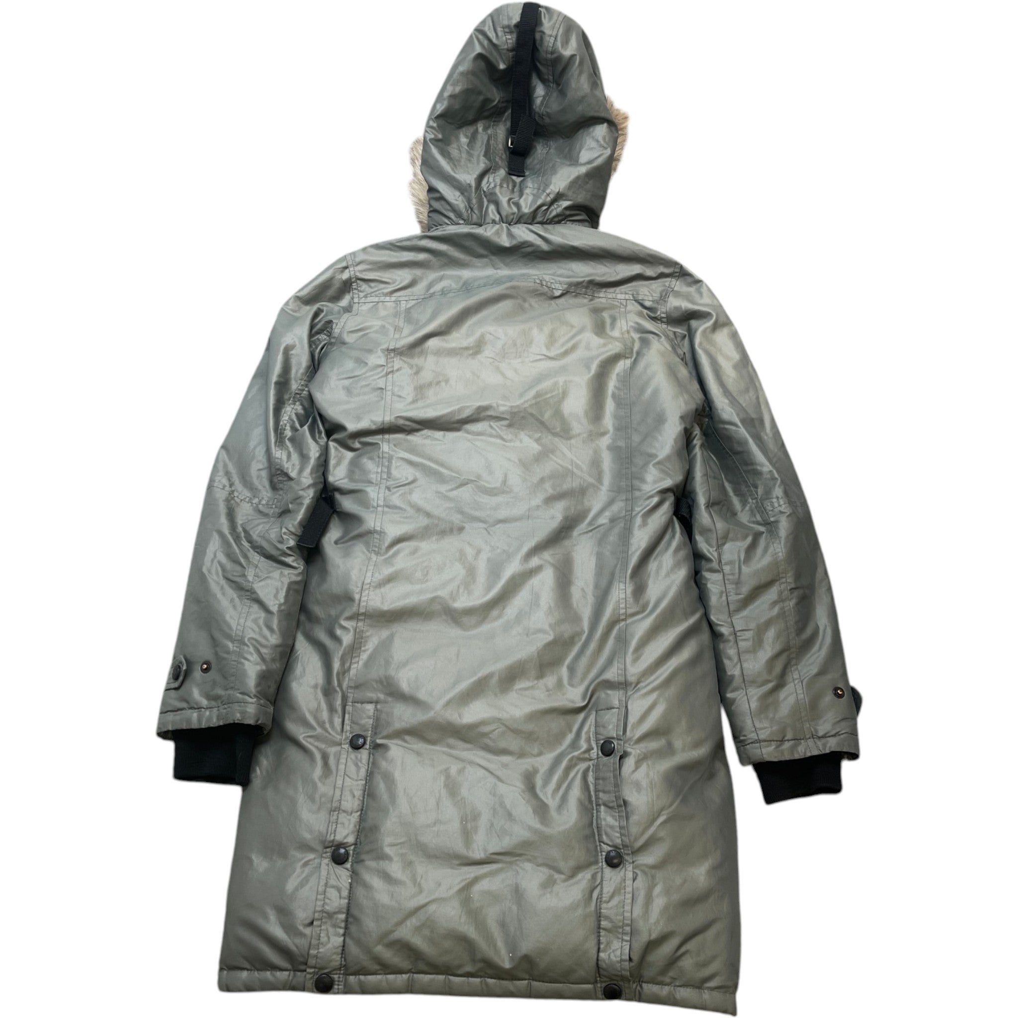 Women's Kensington Parka Down Jacket Grey Size S