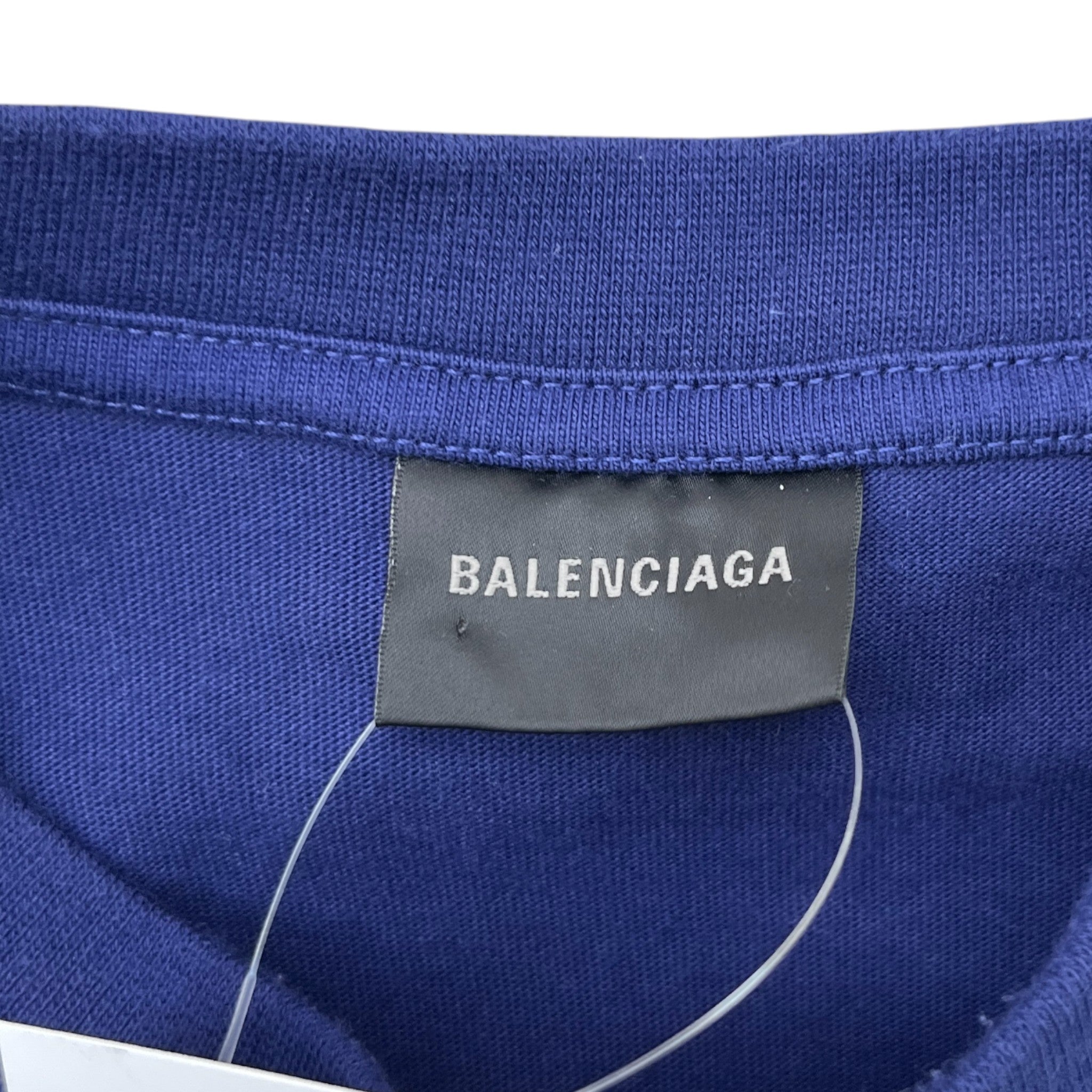 Men's Embroidered Logo T-Shirt Blue Size M