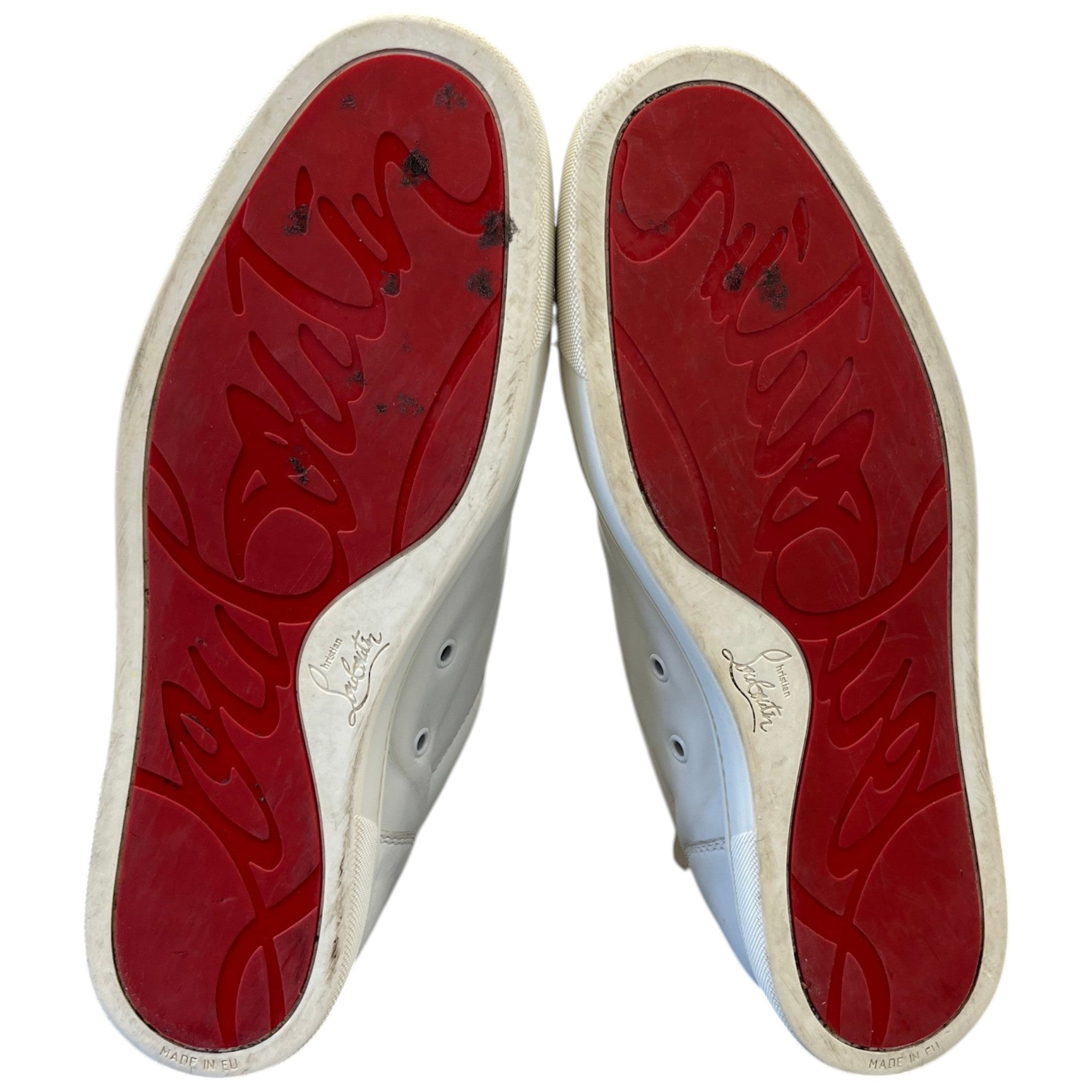 Men's Louis Spikes Flat Low Trainers White Size EU 45 / UK 11