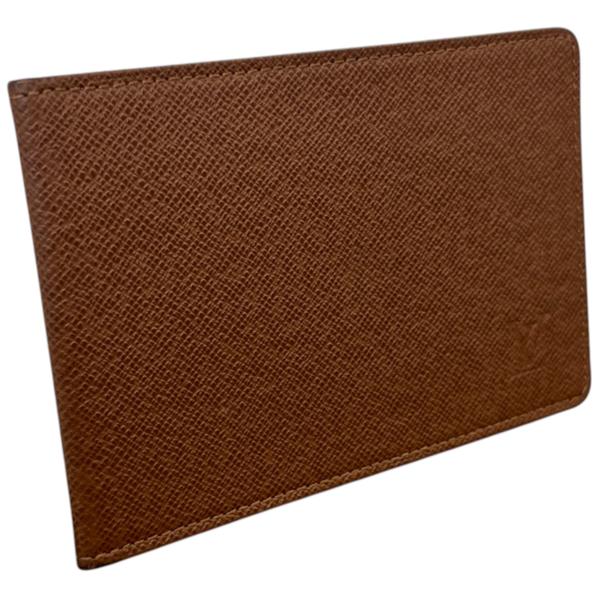 Men's Epi Leather Card Holder Brown