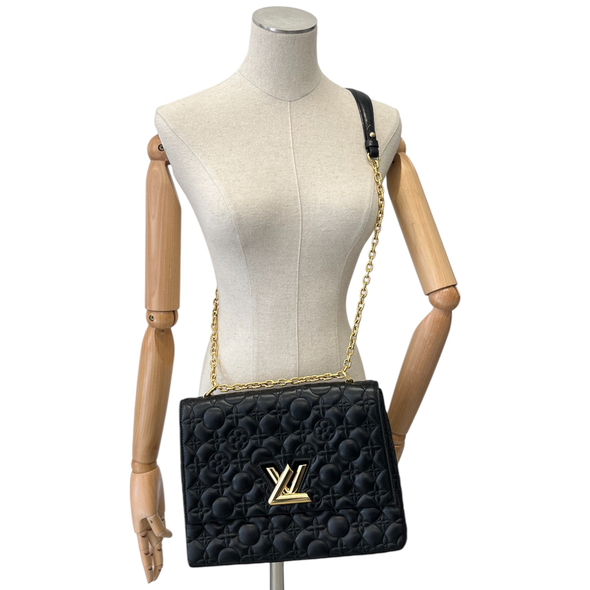 Women's Flower Twist Handbag Black