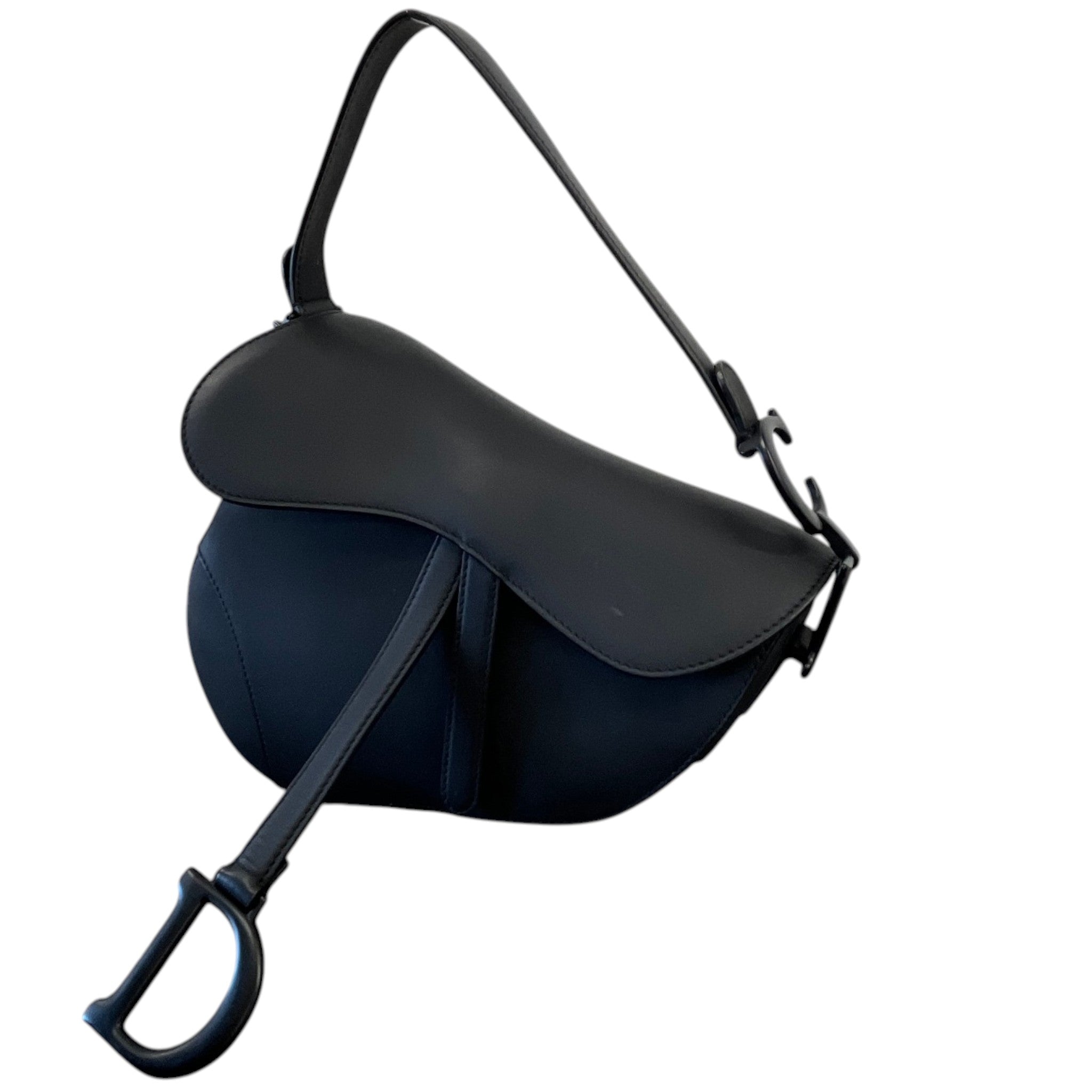 Women's Saddle Small Ultramatte Calfskin Bag Black