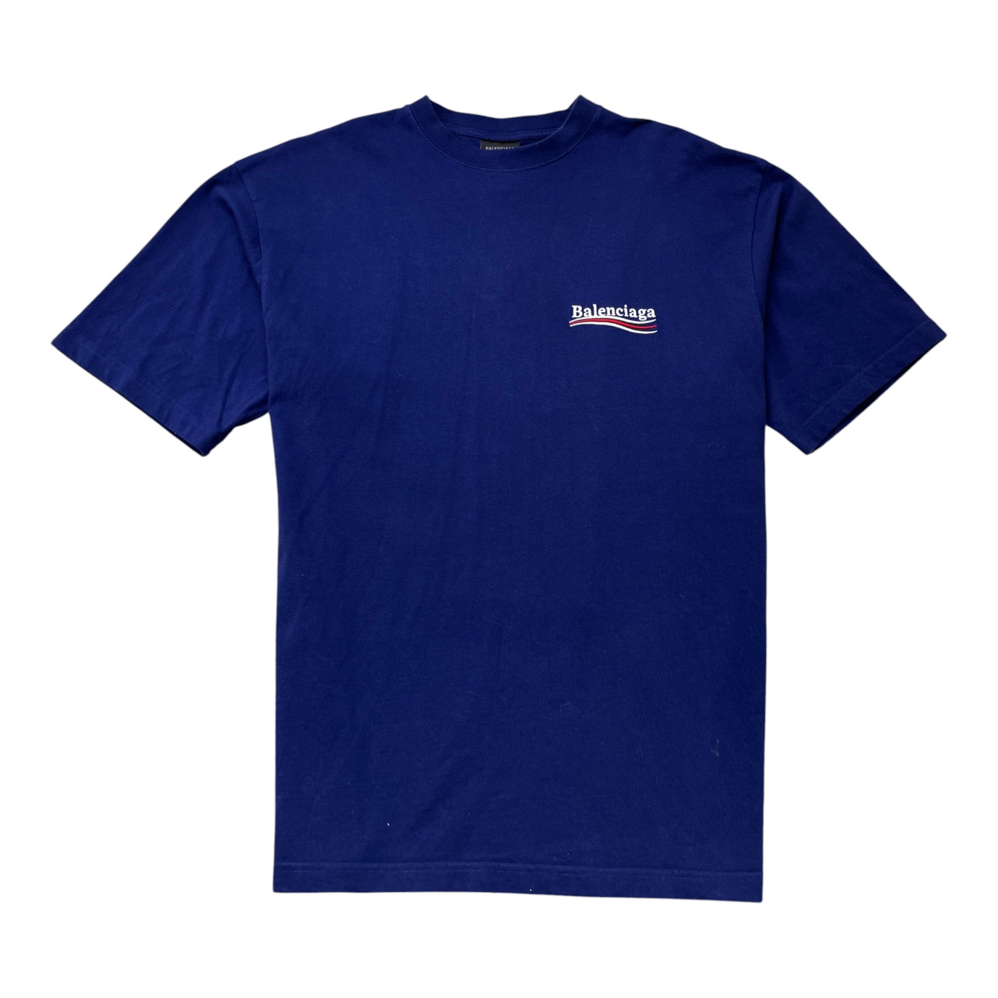 Men's Embroidered Logo T-Shirt Blue Size M