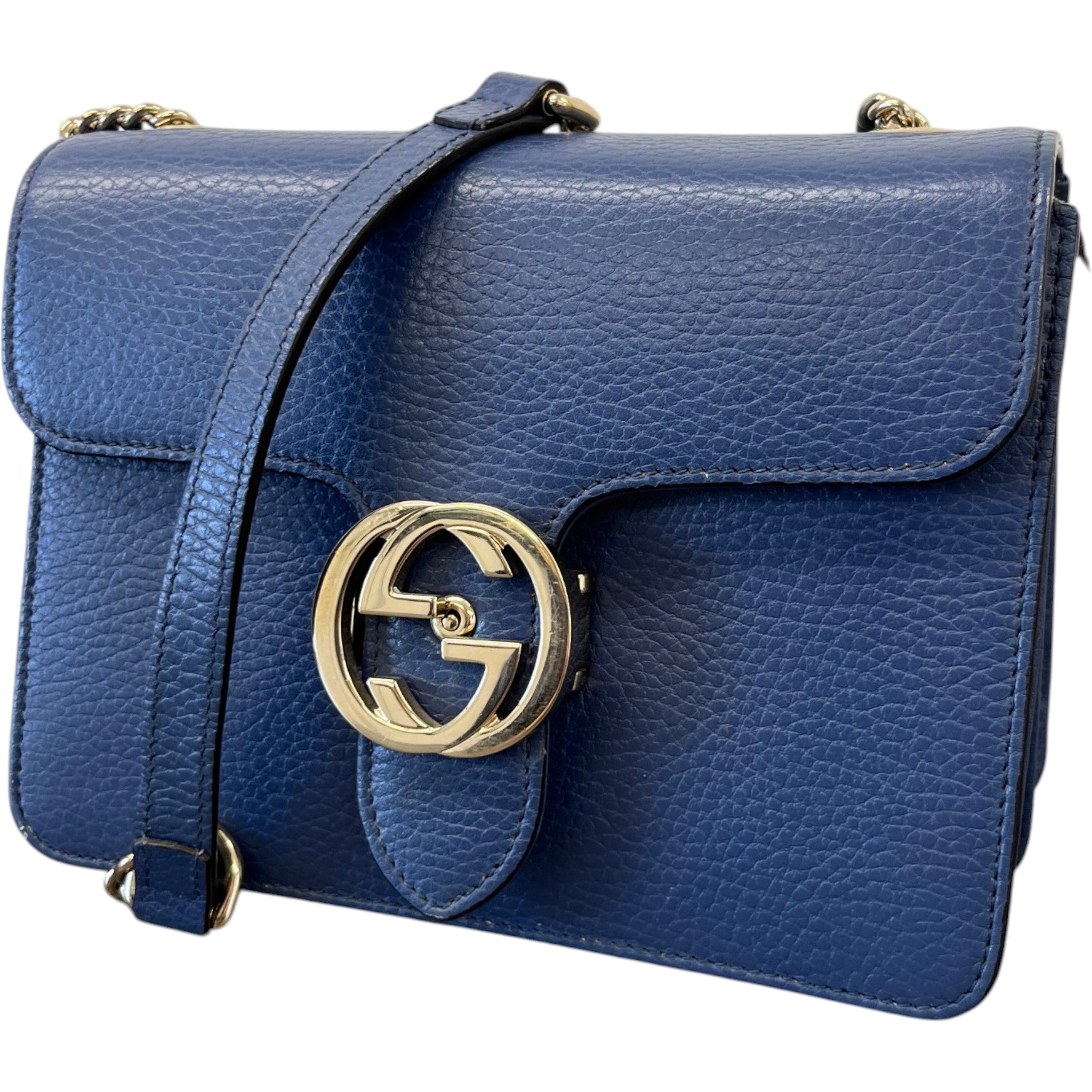 Women's Interlocking G Bag Blue