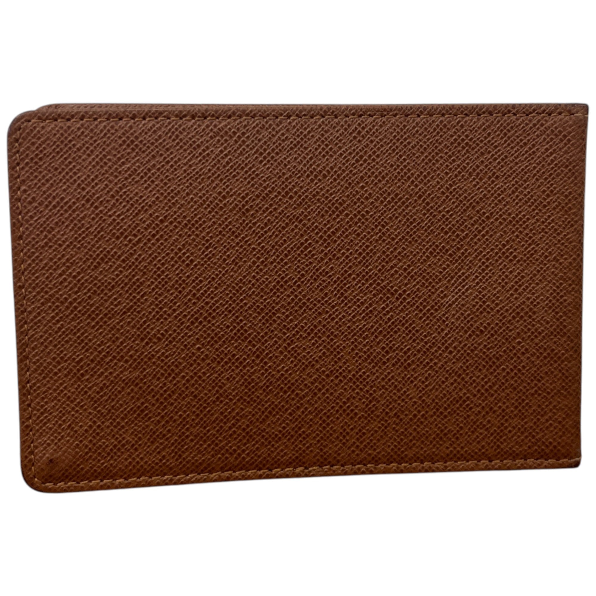Men's Epi Leather Card Holder Brown
