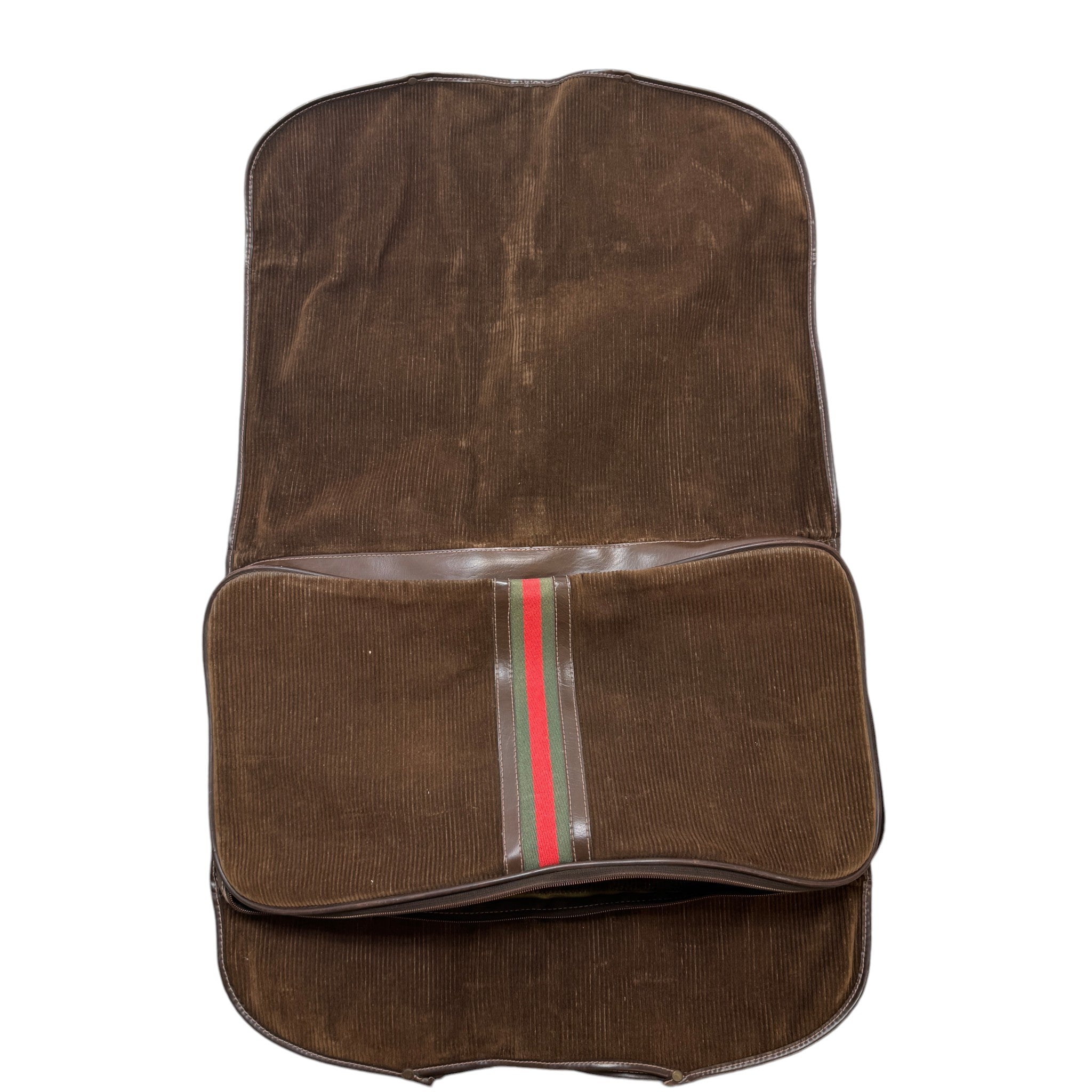 Men's Vintage Web Stripe Garment Bag Brown
