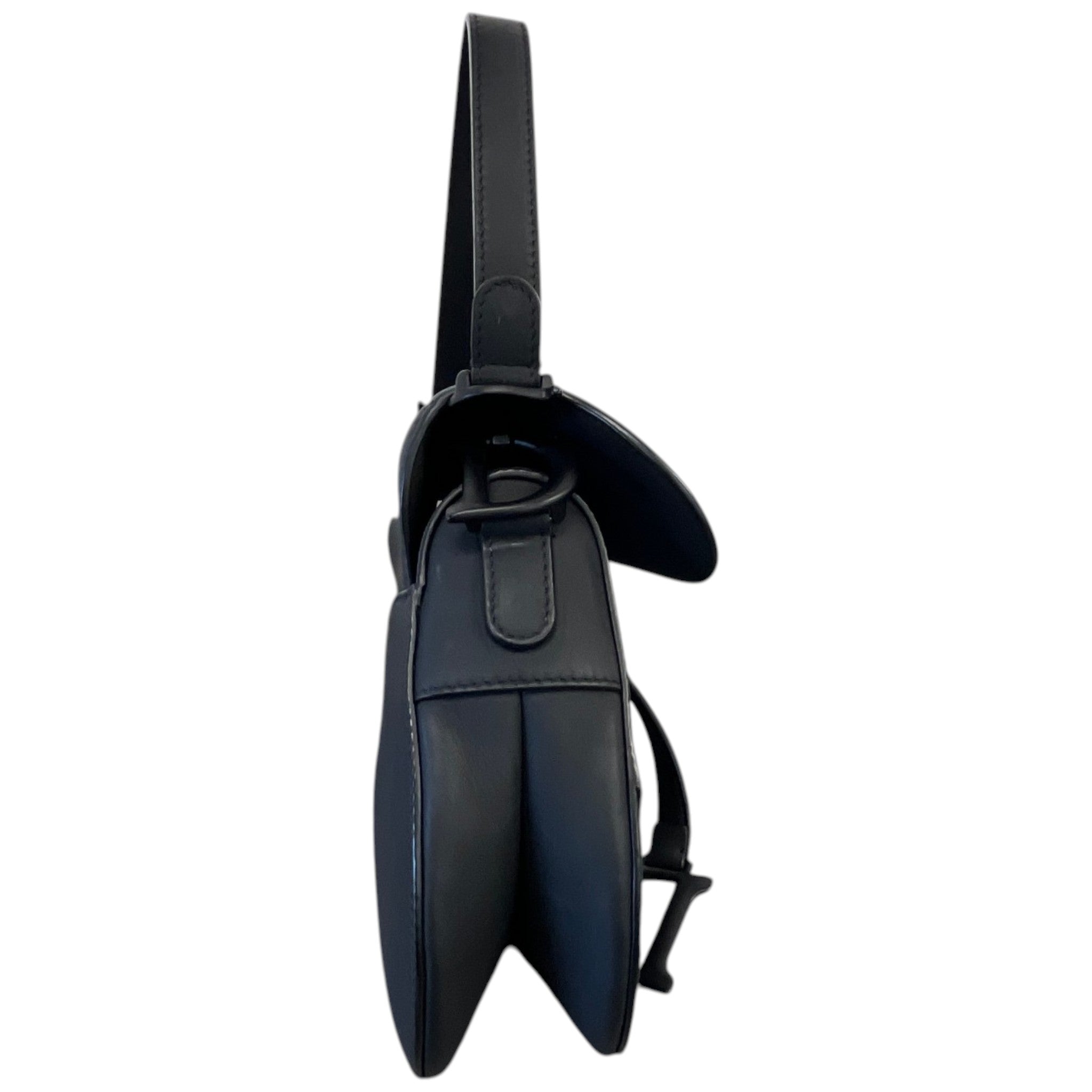 Women's Saddle Small Ultramatte Calfskin Bag Black
