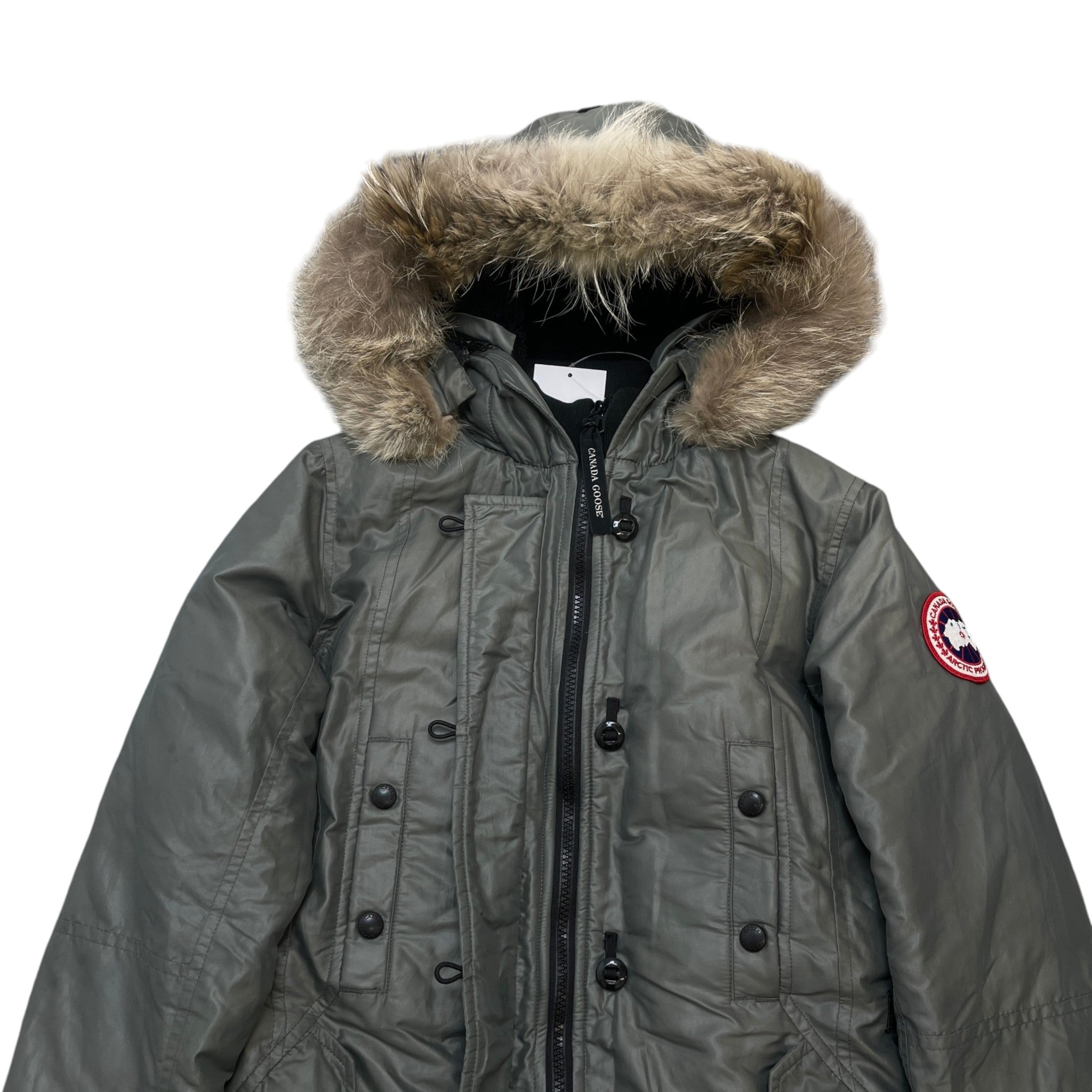 Women's Kensington Parka Down Jacket Grey Size S