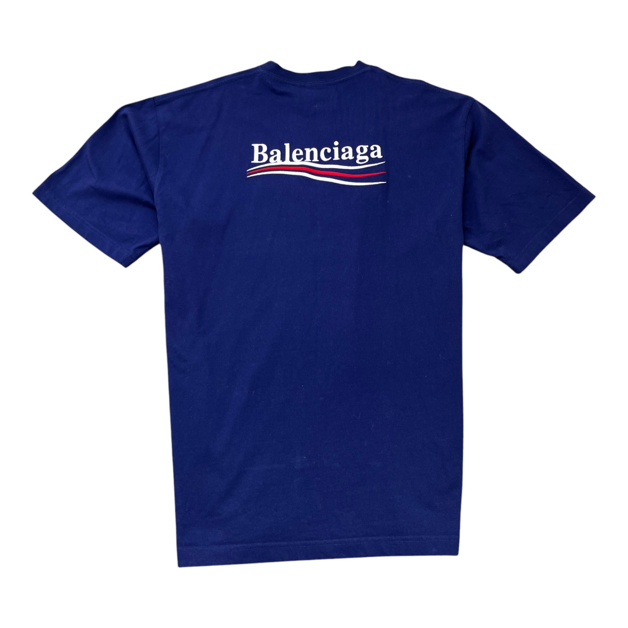 Men's Embroidered Logo T-Shirt Blue Size M