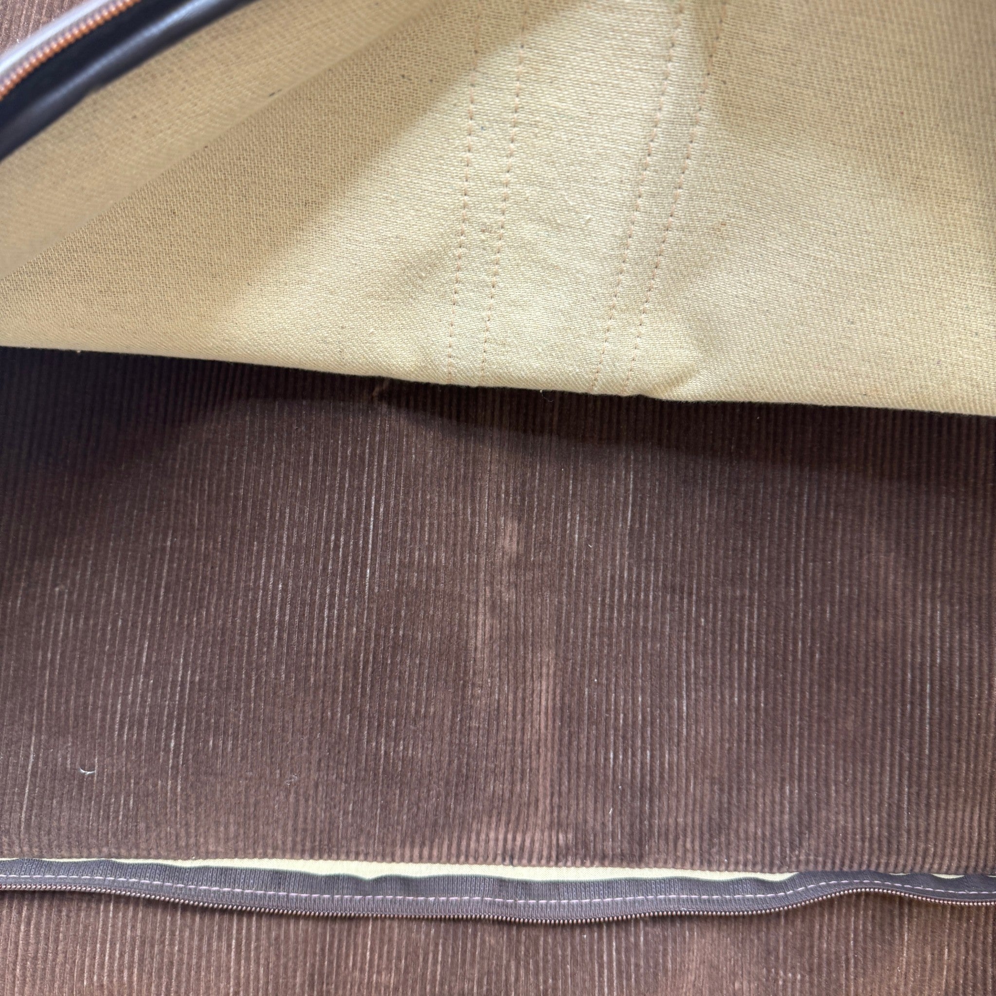 Men's Vintage Web Stripe Garment Bag Brown
