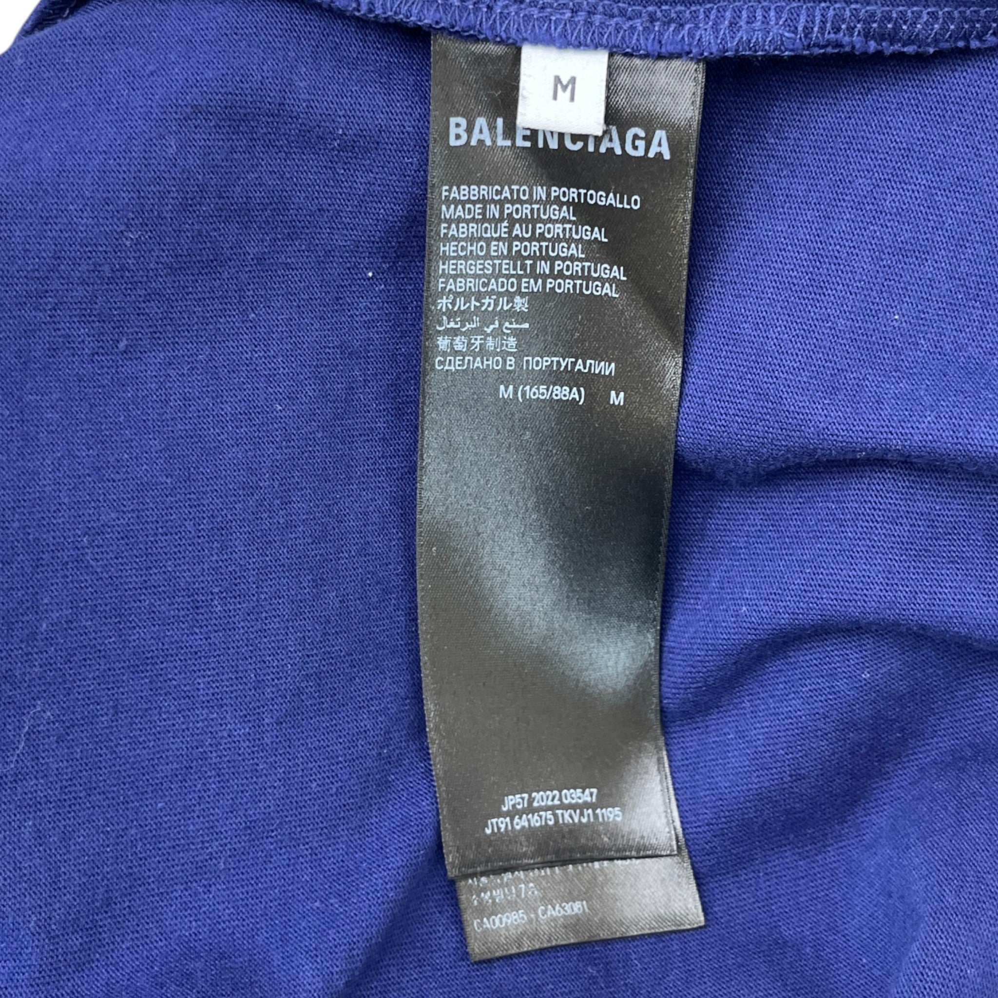 Men's Embroidered Logo T-Shirt Blue Size M