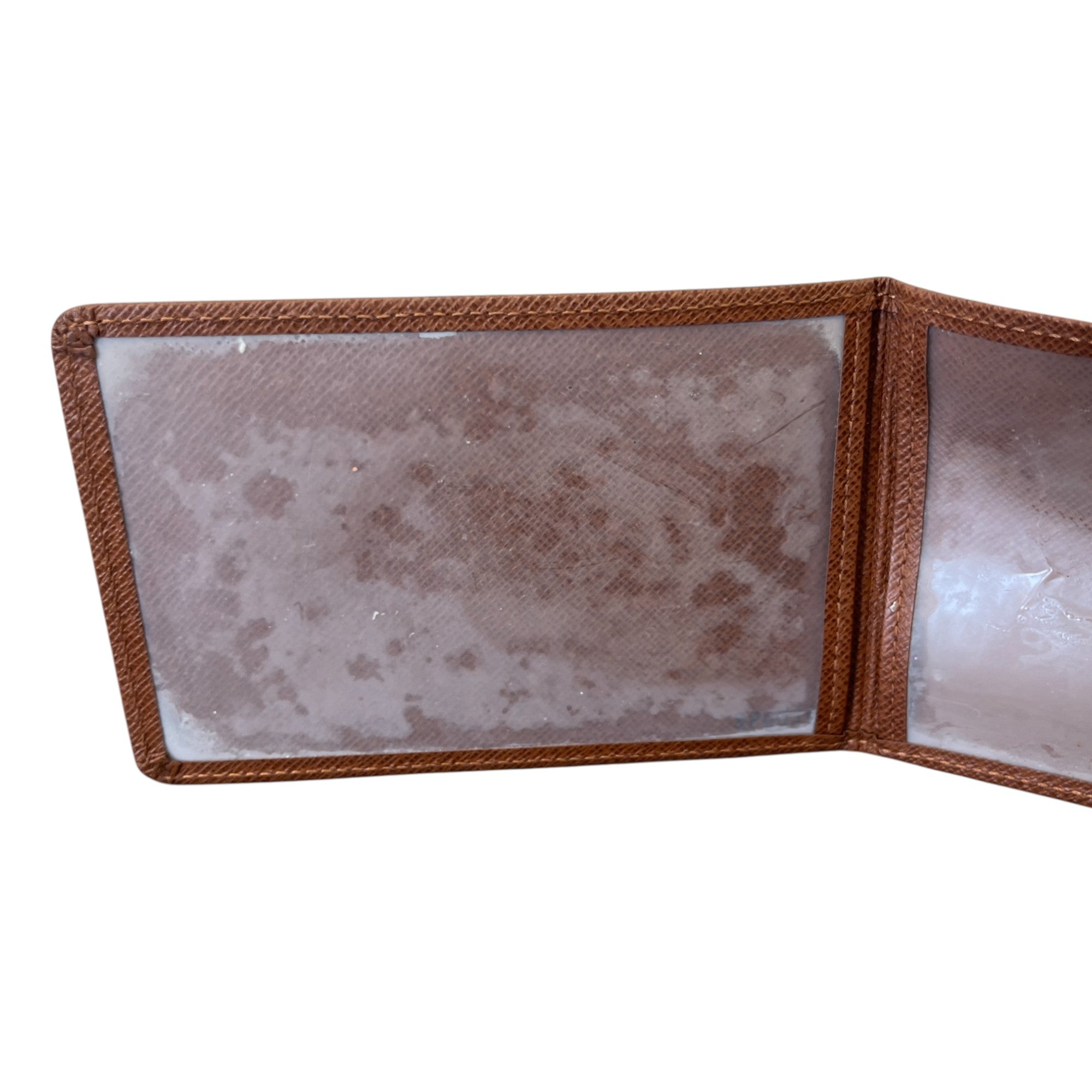 Men's Epi Leather Card Holder Brown