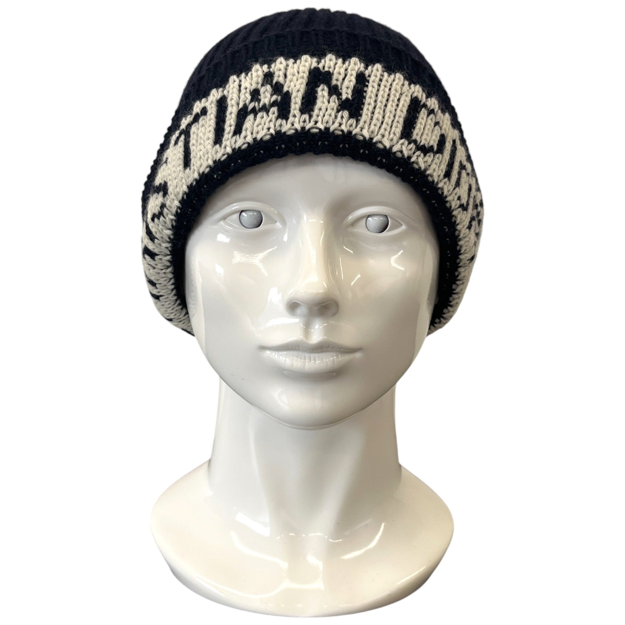 Women's D-White Cashmere Beanie Hat Navy