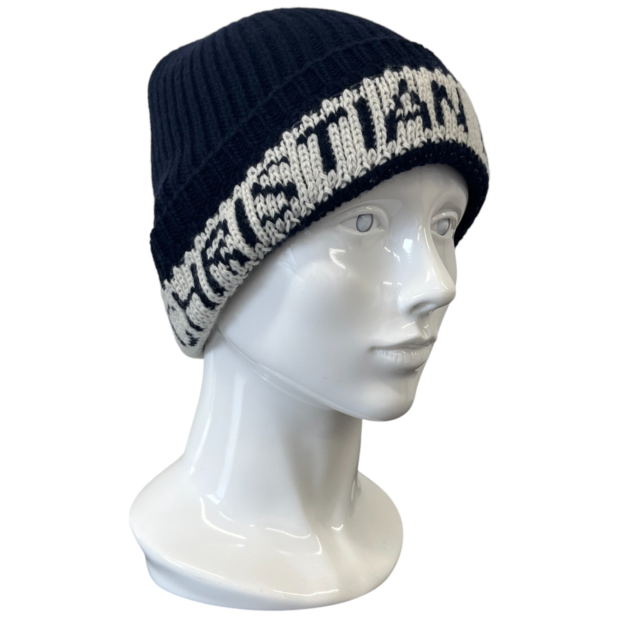 Women's D-White Cashmere Beanie Hat Navy