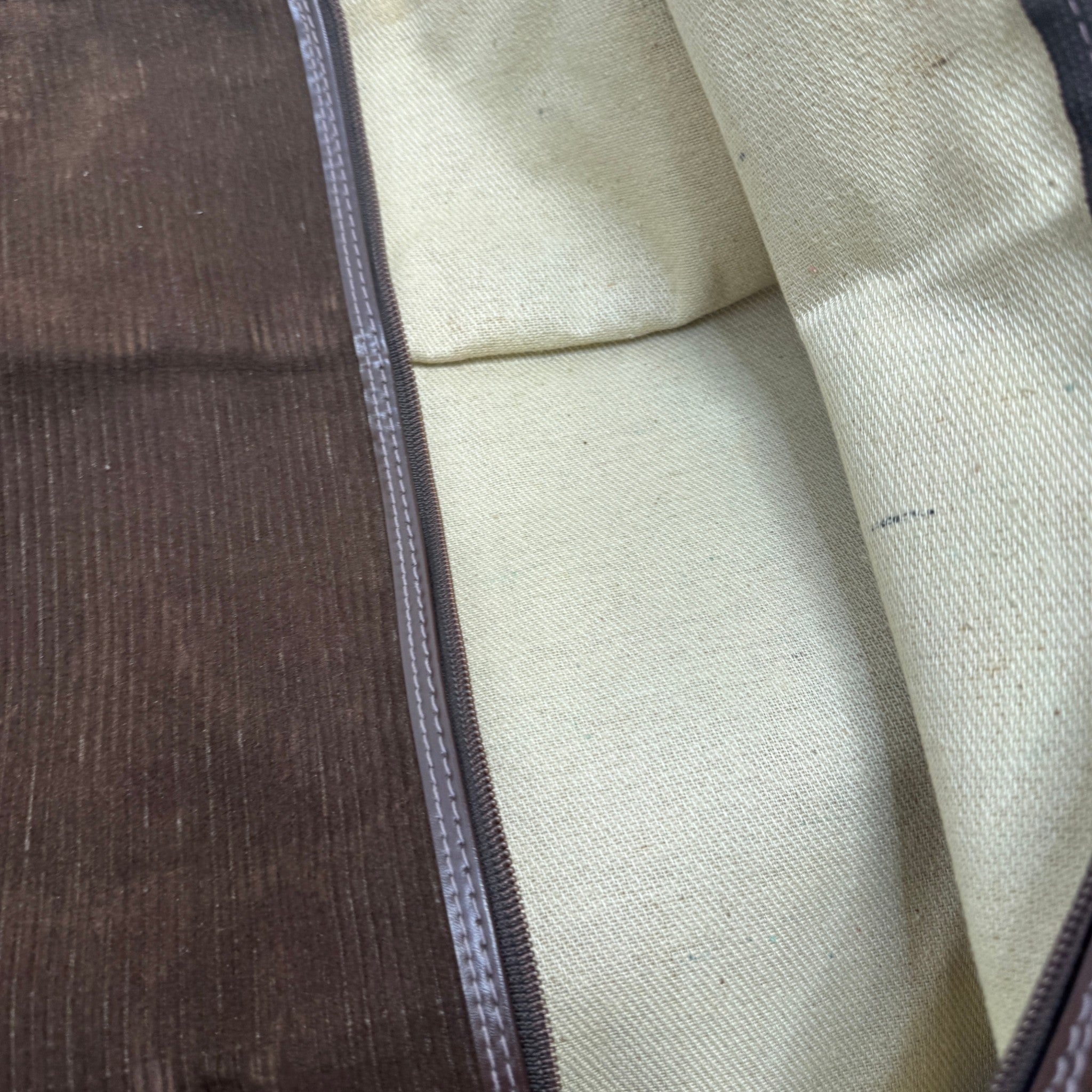 Men's Vintage Web Stripe Garment Bag Brown