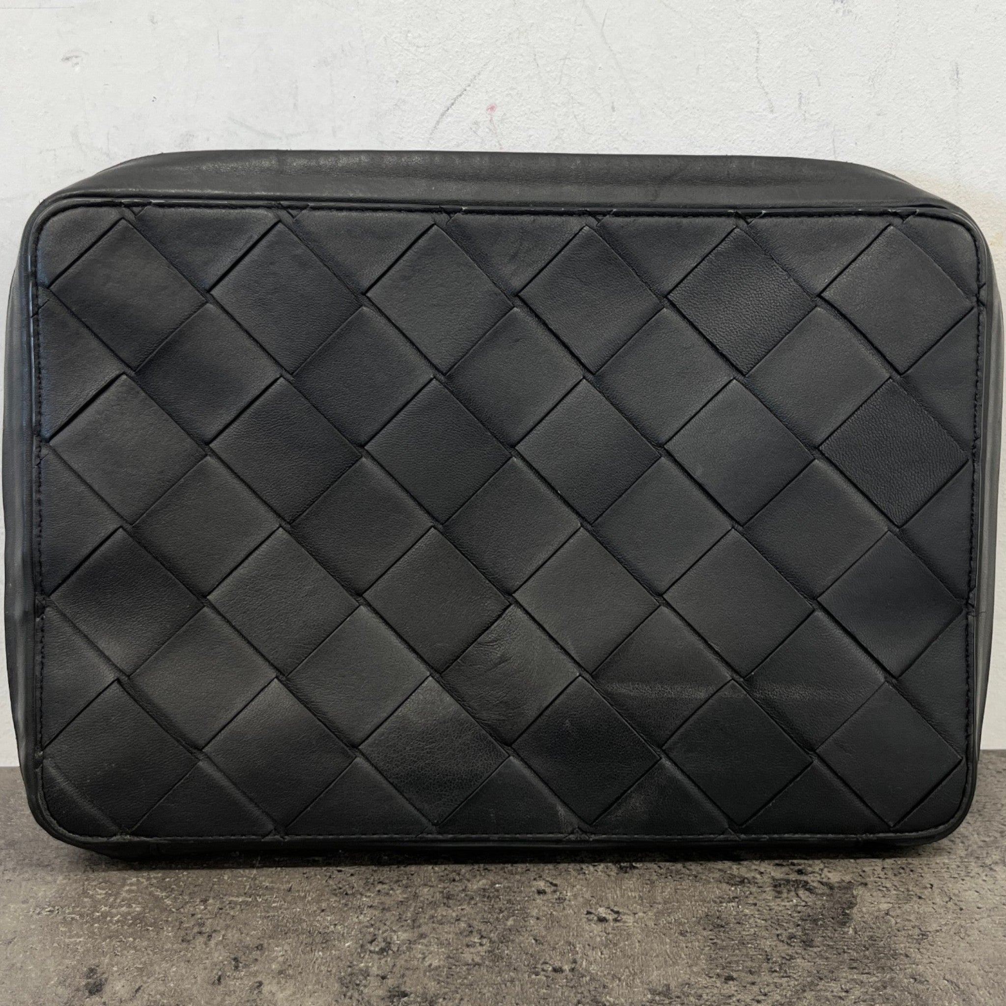 Men's Intrecciato Travel Case Pouch Black