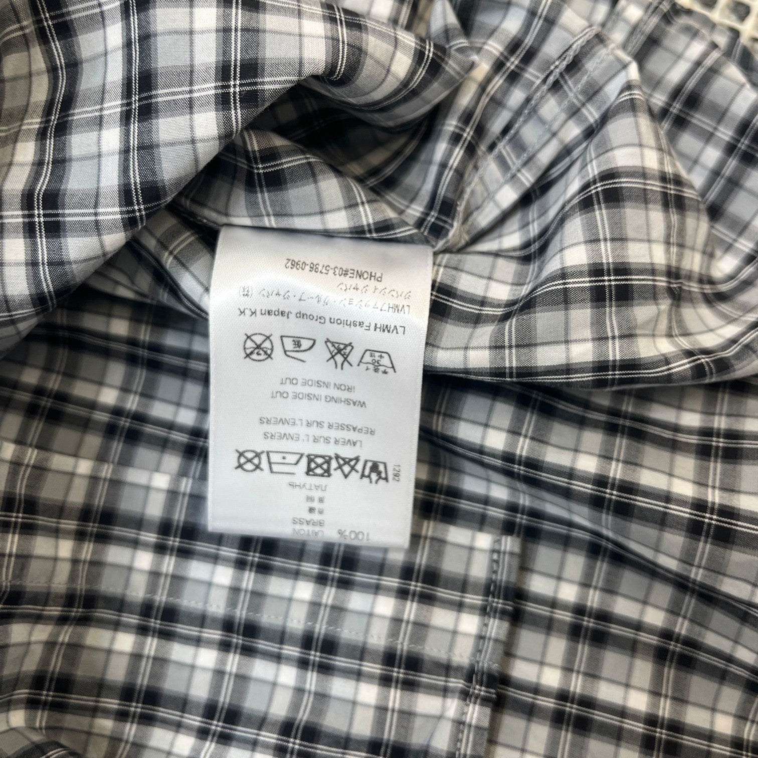 Men's Star Collar Long Sleeve Shirt Grey Size S