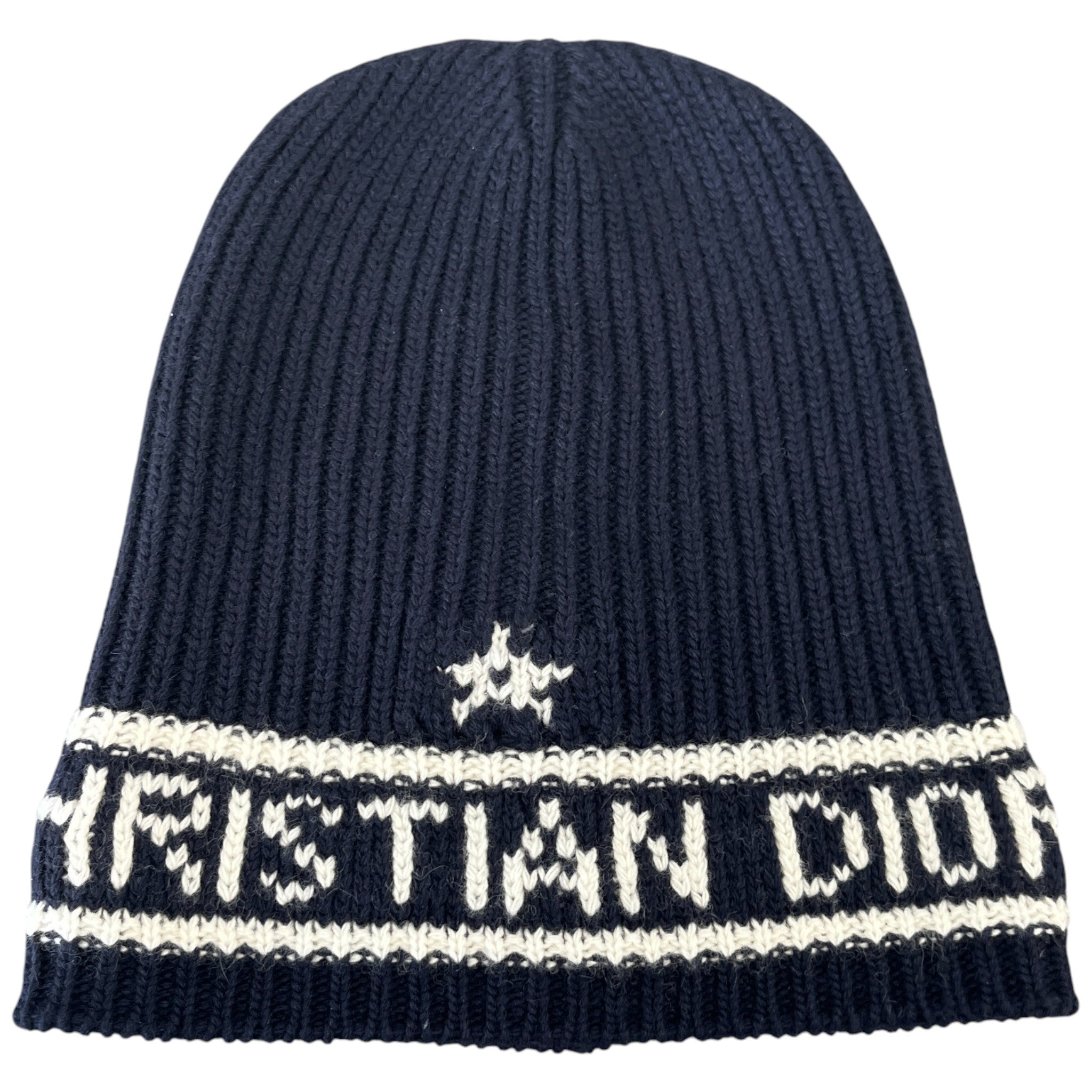 Women's D-White Cashmere Beanie Hat Navy