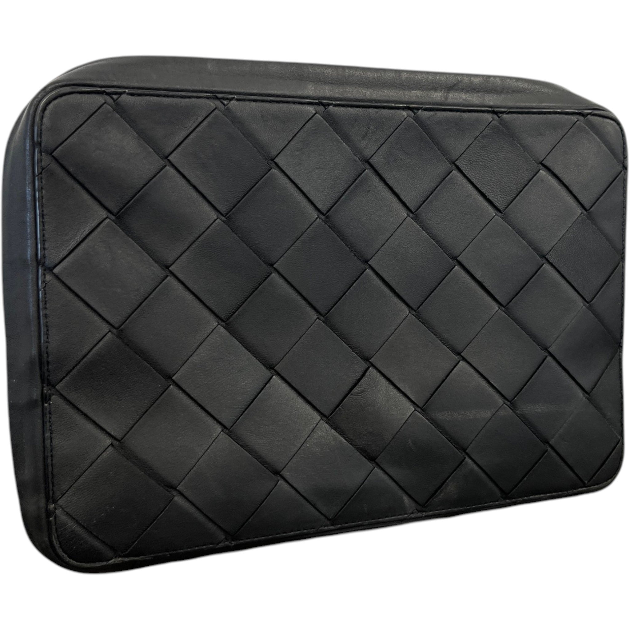 Men's Intrecciato Travel Case Pouch Black
