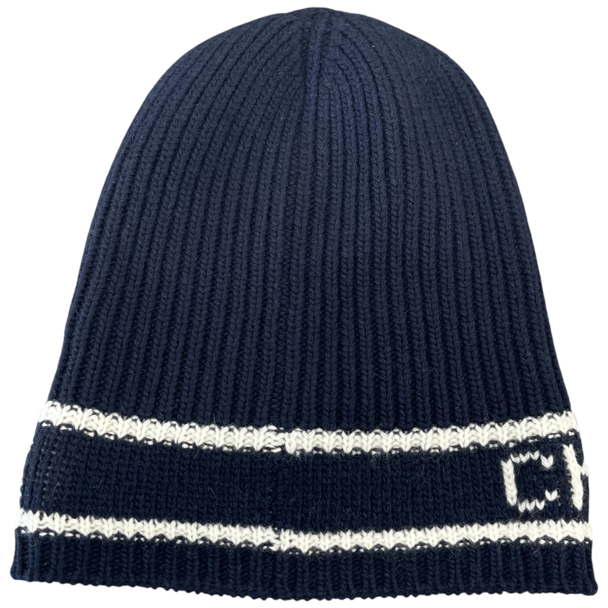 Women's D-White Cashmere Beanie Hat Navy