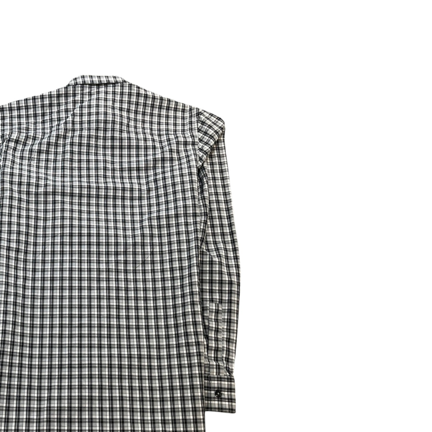 Men's Star Collar Long Sleeve Shirt Grey Size S