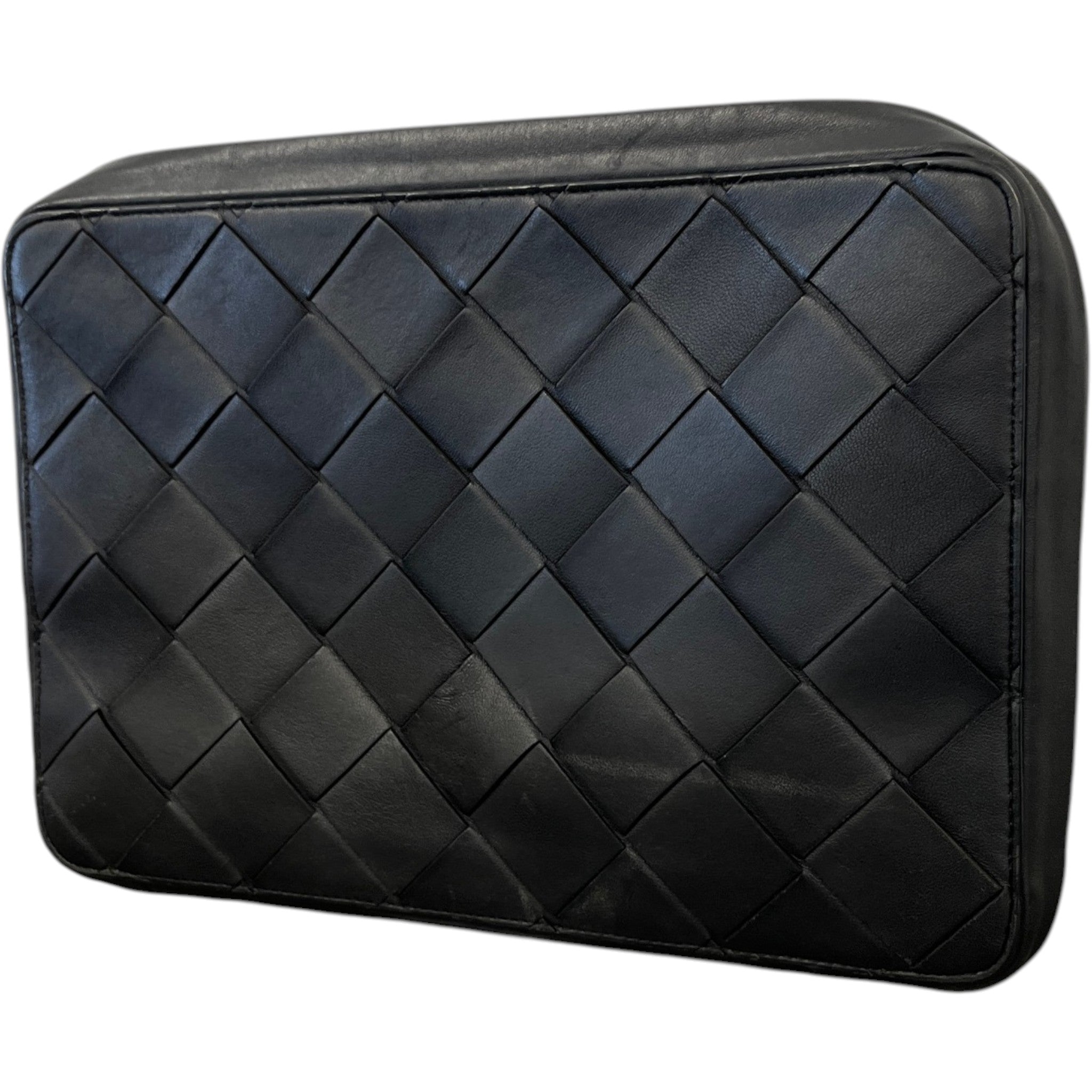 Men's Intrecciato Travel Case Pouch Black