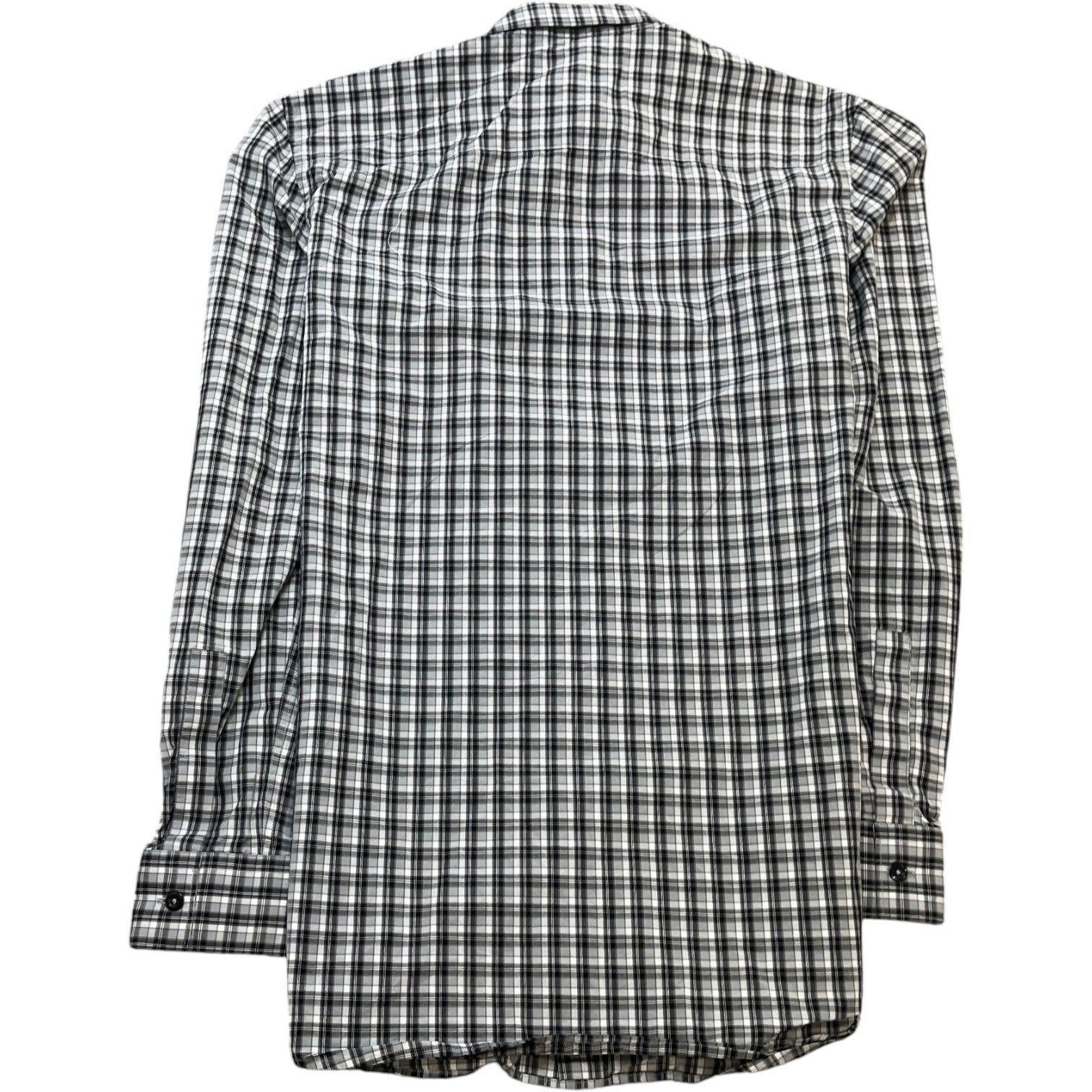 Men's Star Collar Long Sleeve Shirt Grey Size S