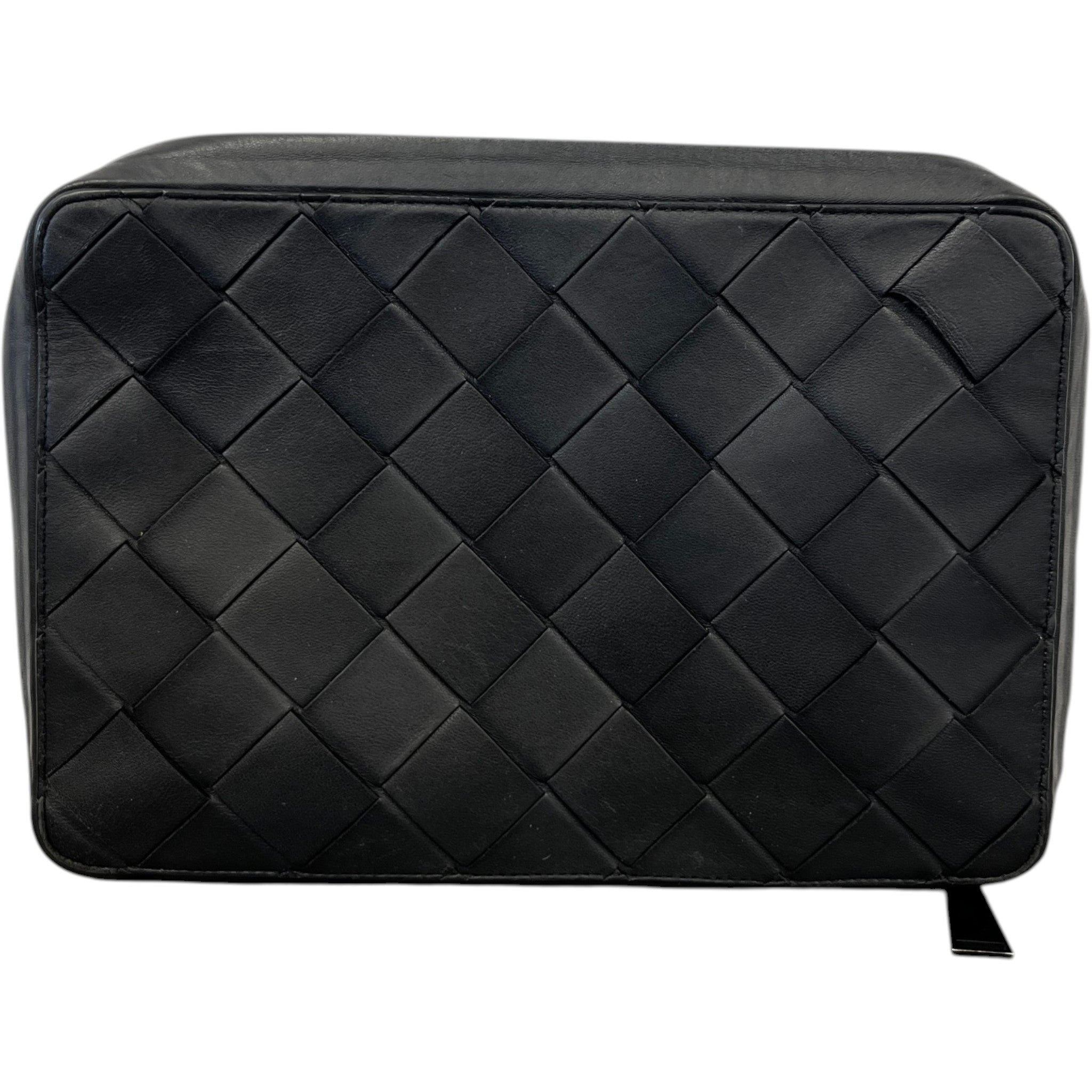 Men's Intrecciato Travel Case Pouch Black